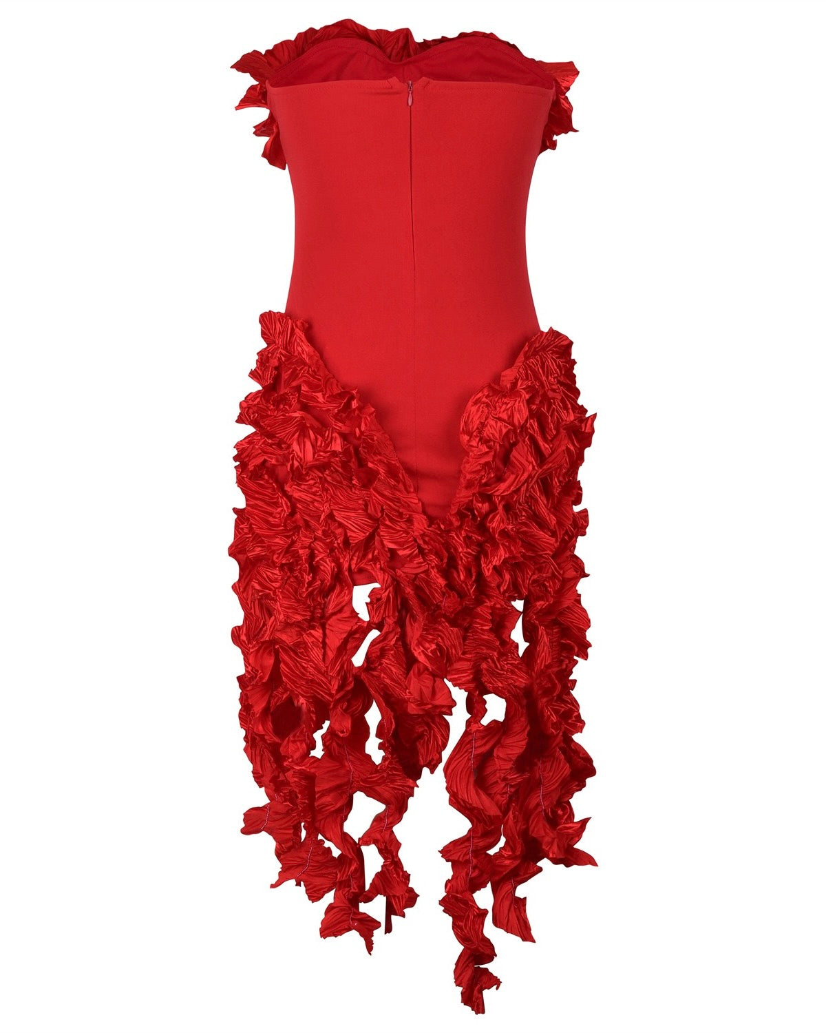 Nellie Ruffle Strapless Statement Dress