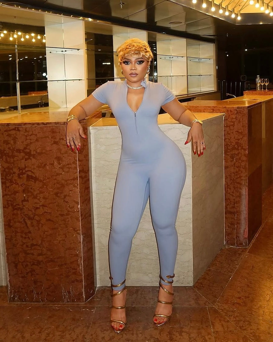 Tessa Zip-Up Bodycon Jumpsuit