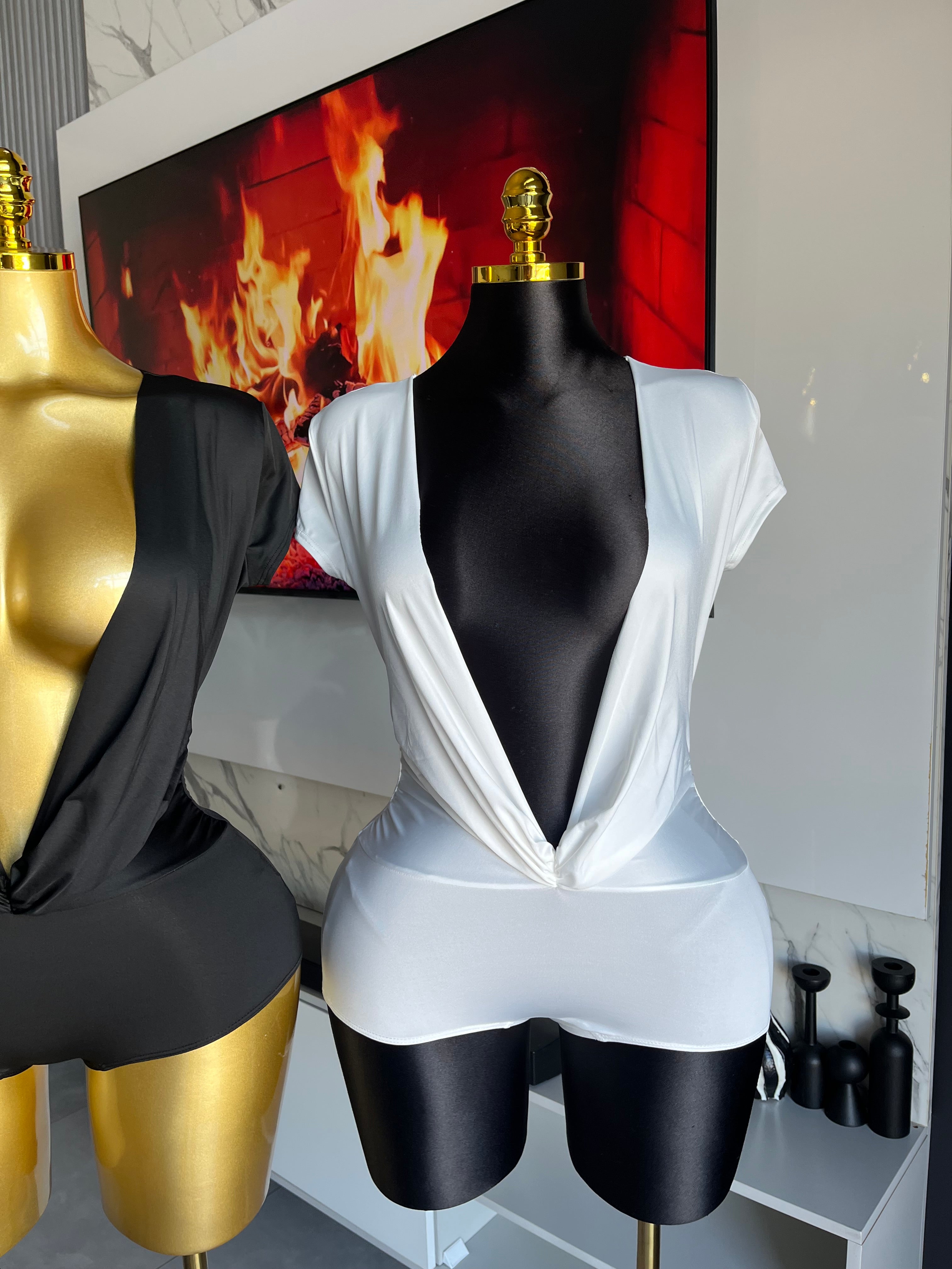 Sinner Deep Plunge Romper
