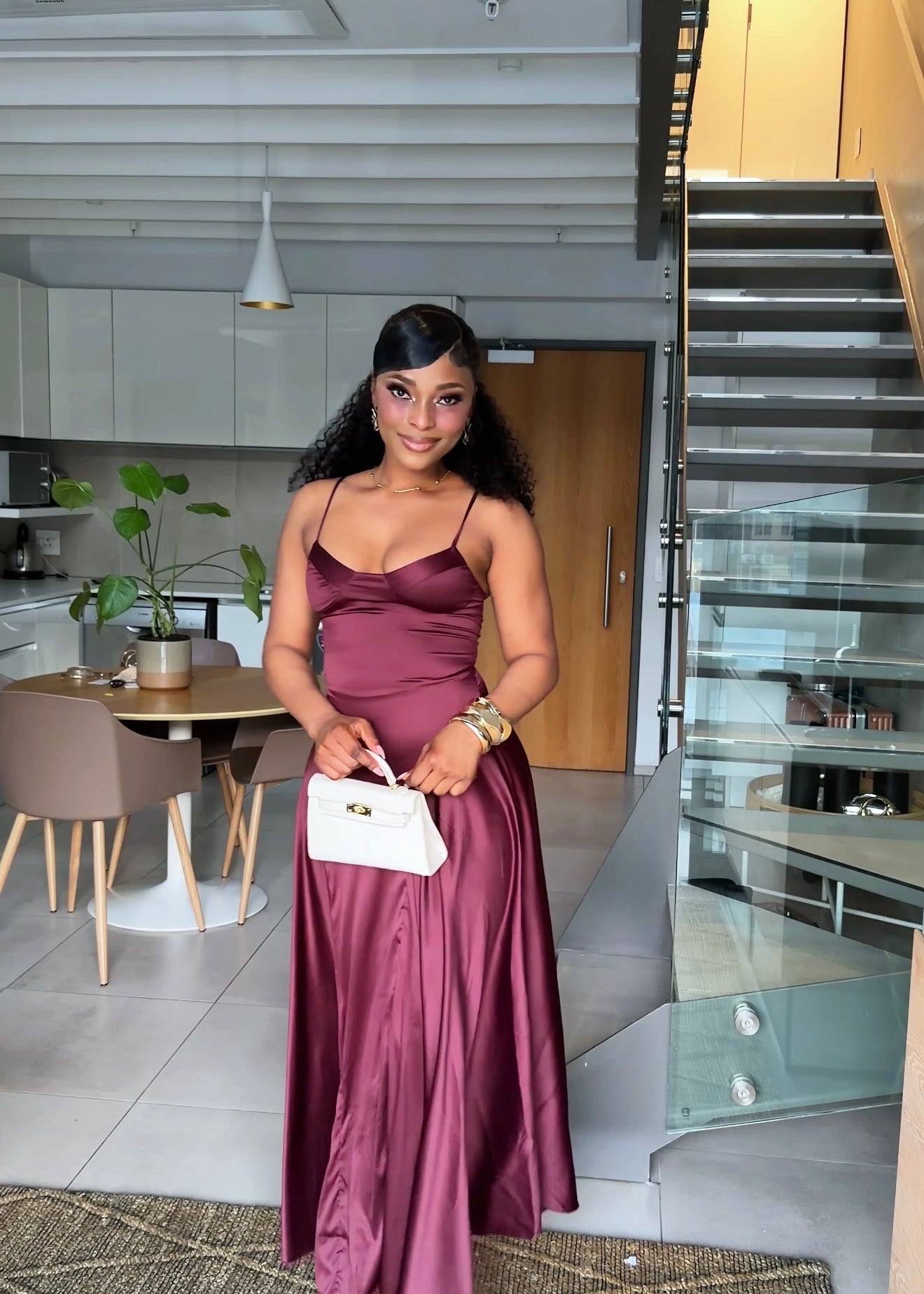 Vivienne Satin Corset Maxi Dress