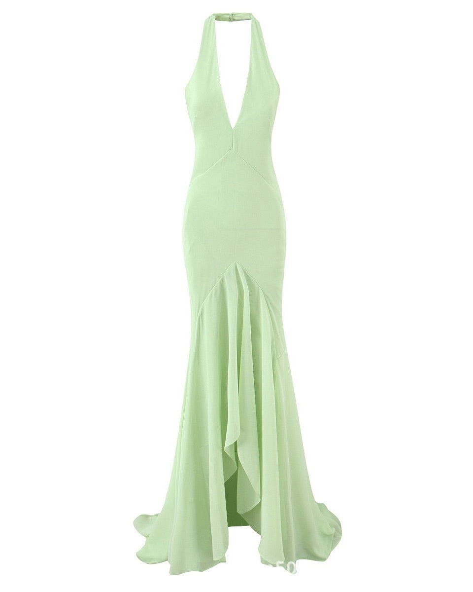 Tesaria Halter Maxi Dress