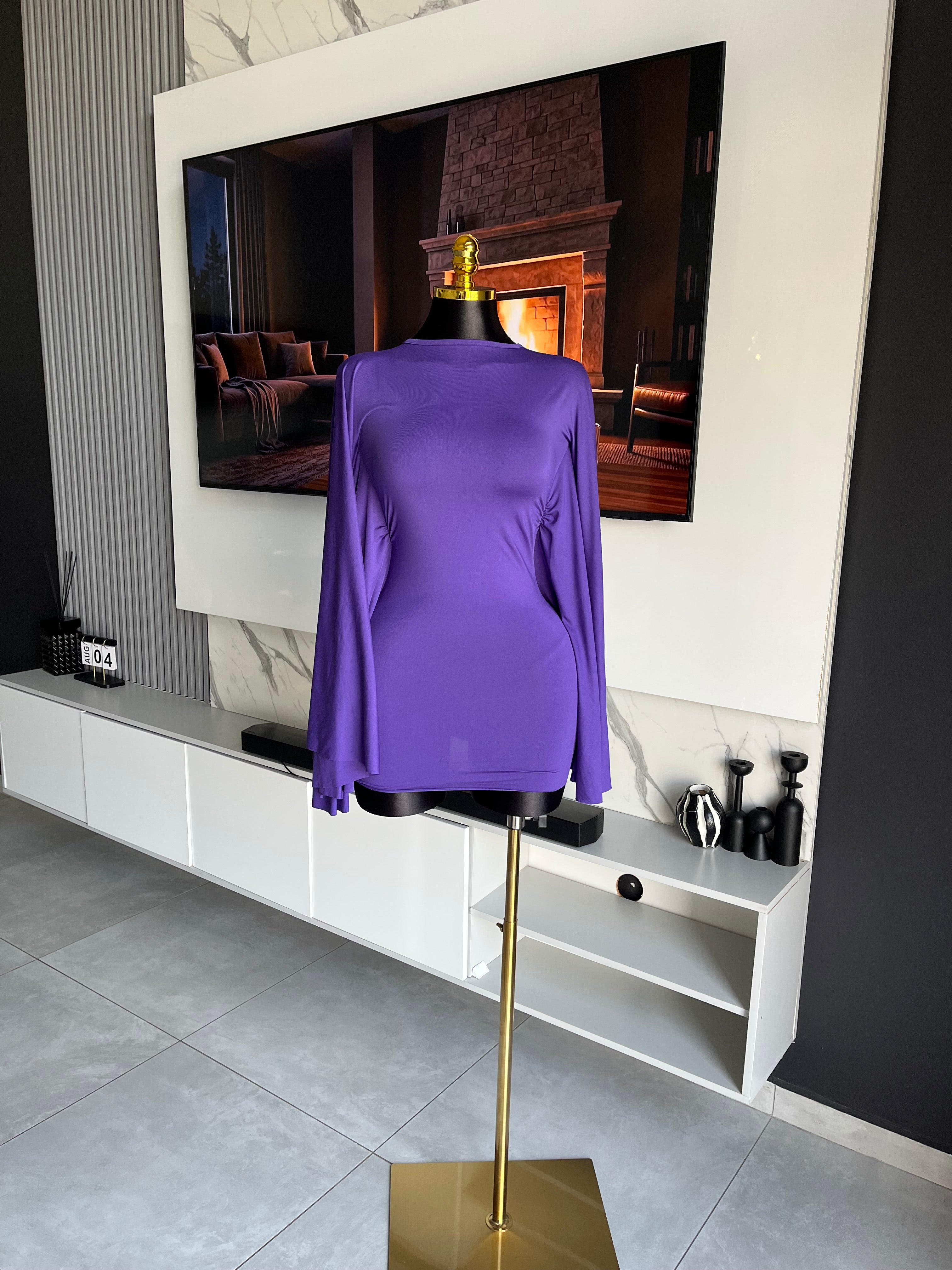 Yaji Batwing Sleeve Mini Dress