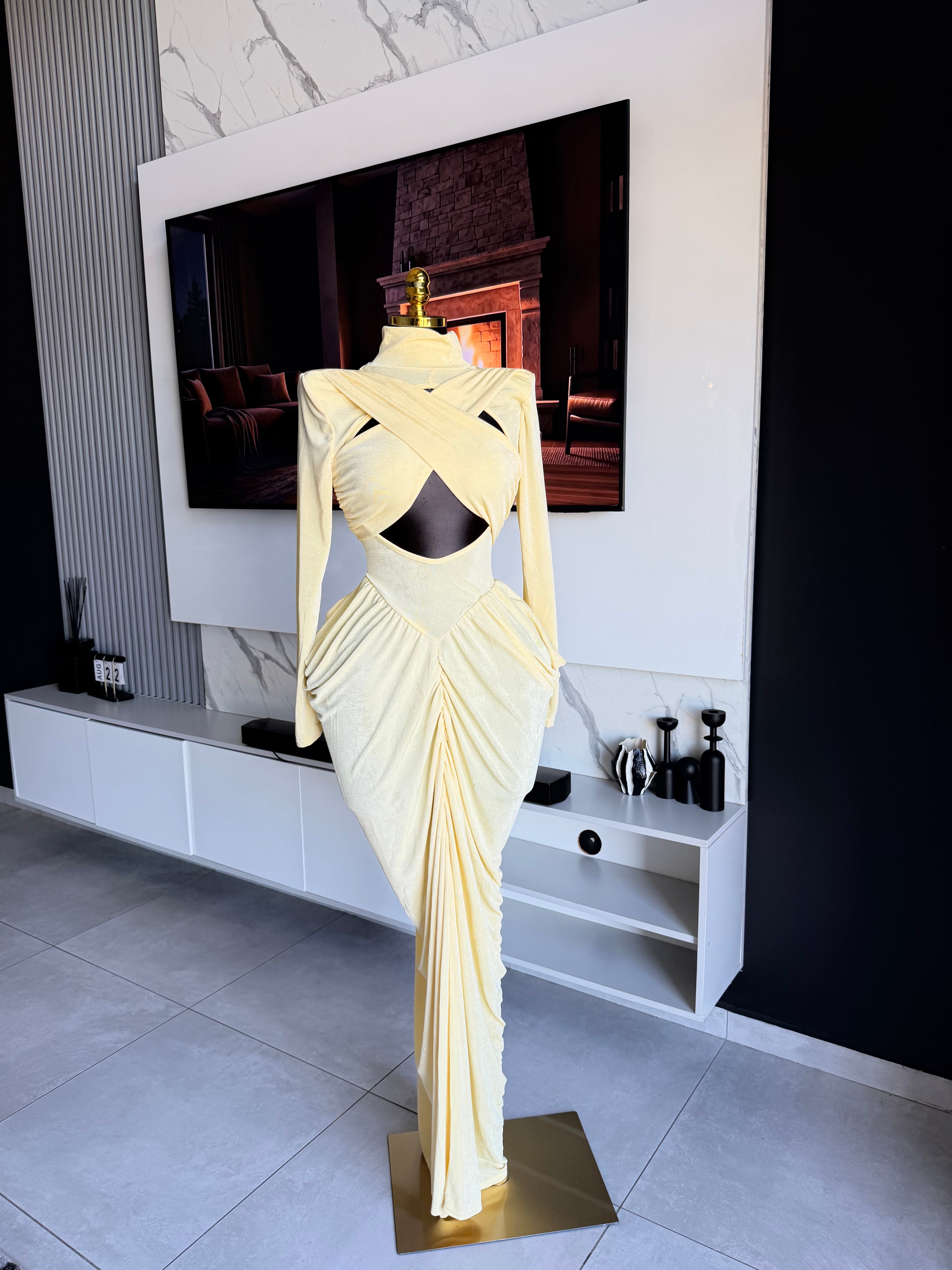 Limoné Ruched Cutout Maxi Dress