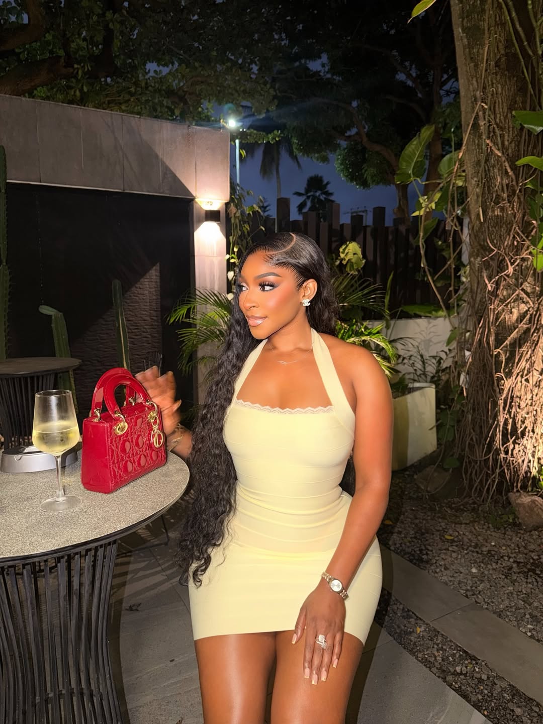 Sorella Bandage Halter Mini Dress