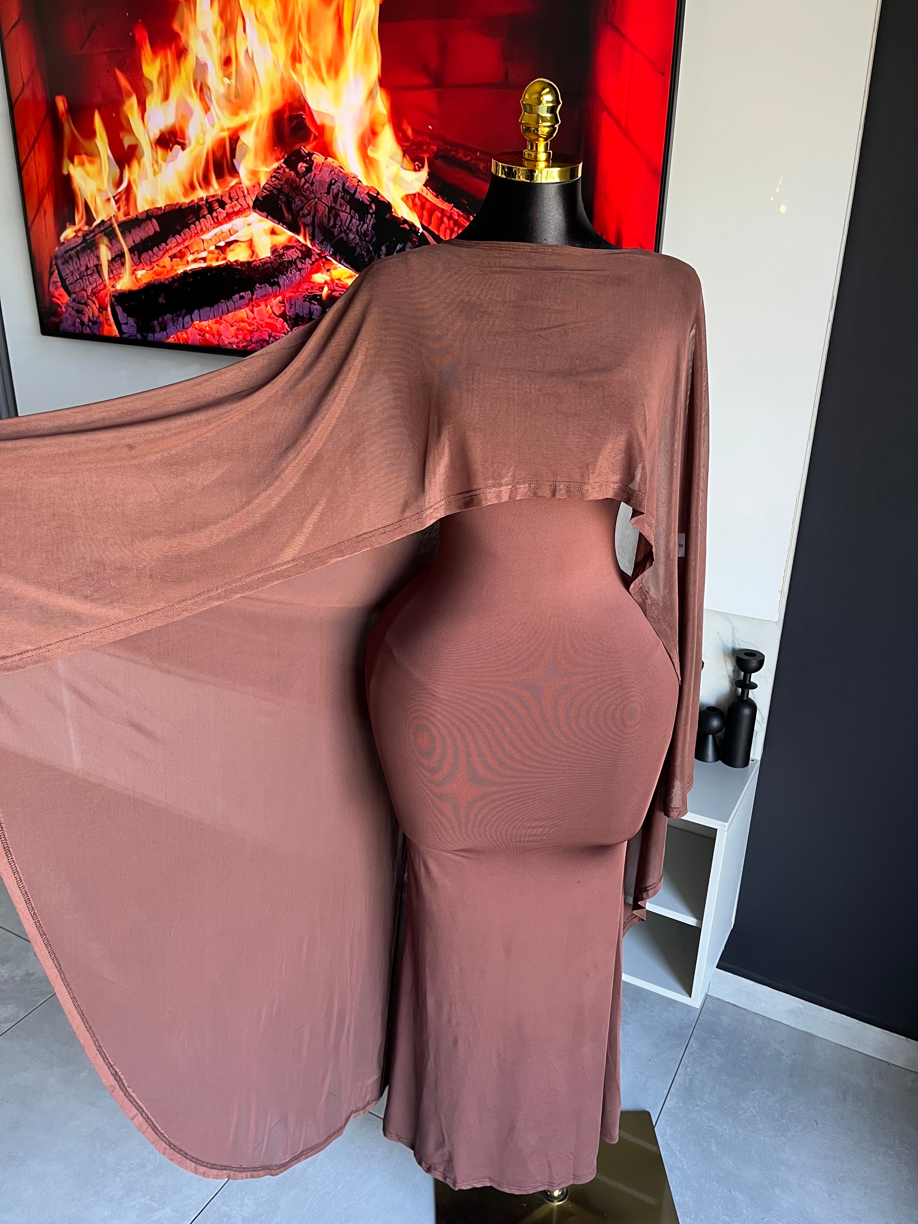Olivette Cape Maxi Dress