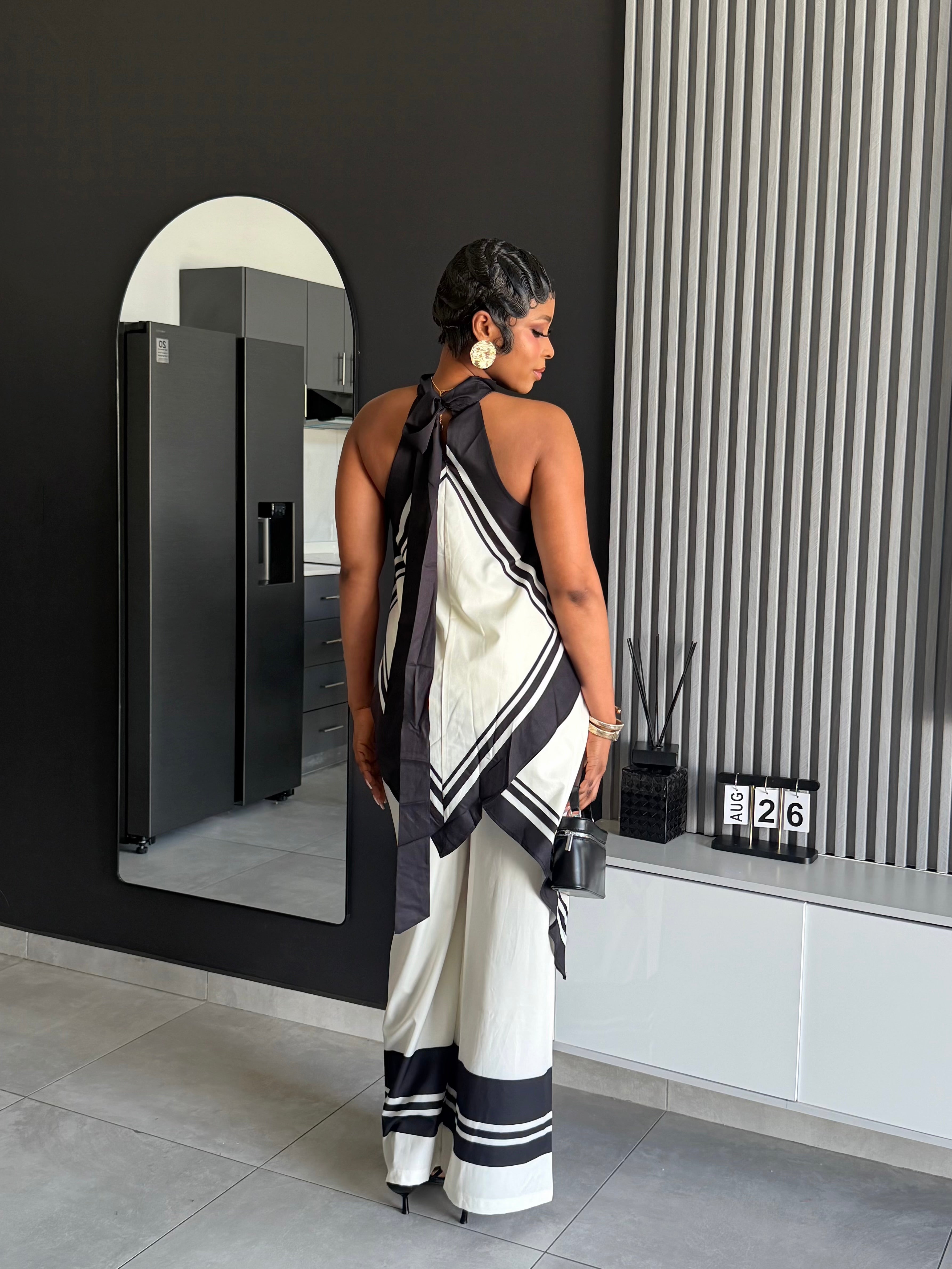 Monique Scarf Halter Pant Set