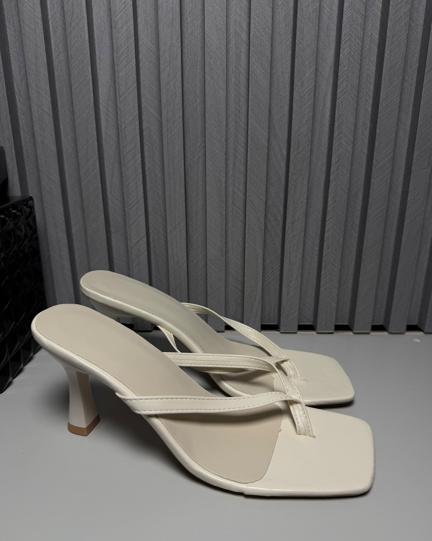 Cleo Ivory Kitten Heel Mules