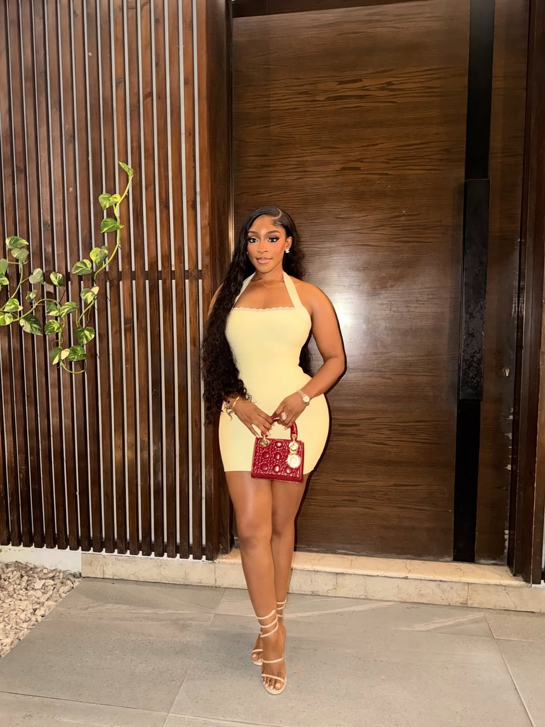 Sorella Bandage Halter Mini Dress