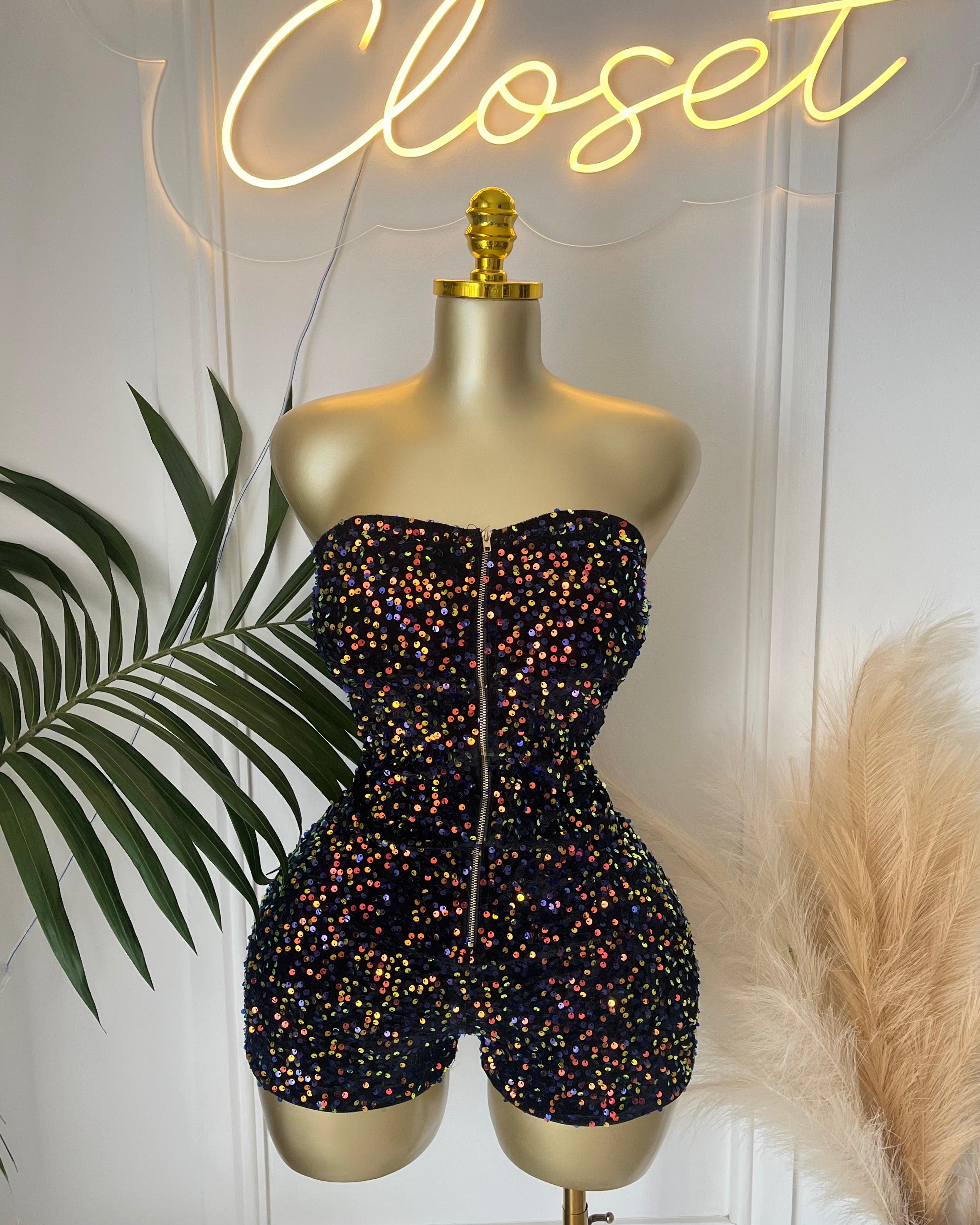 Watch Me Sequin Romper