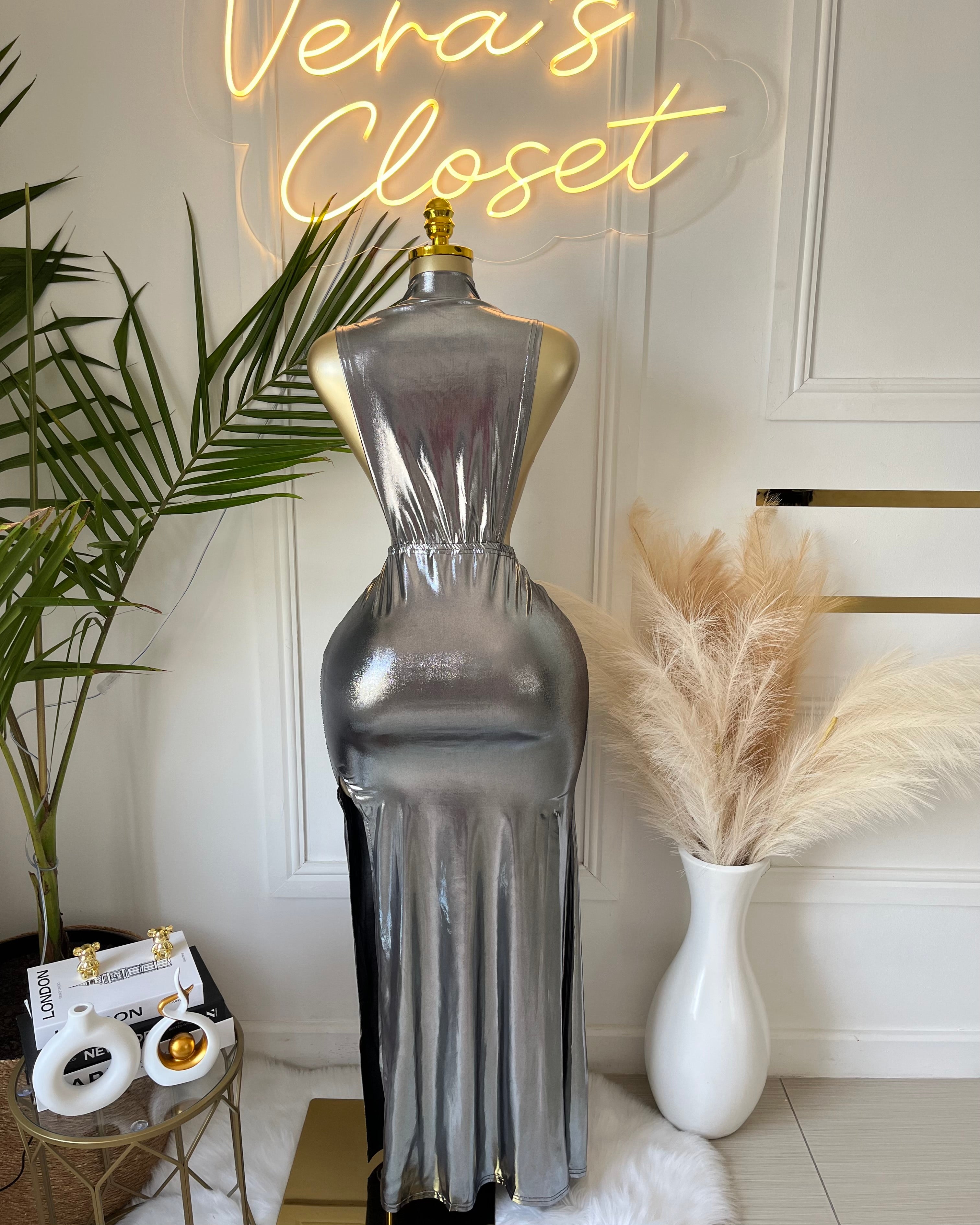 Yara Metallic Maxi Dress