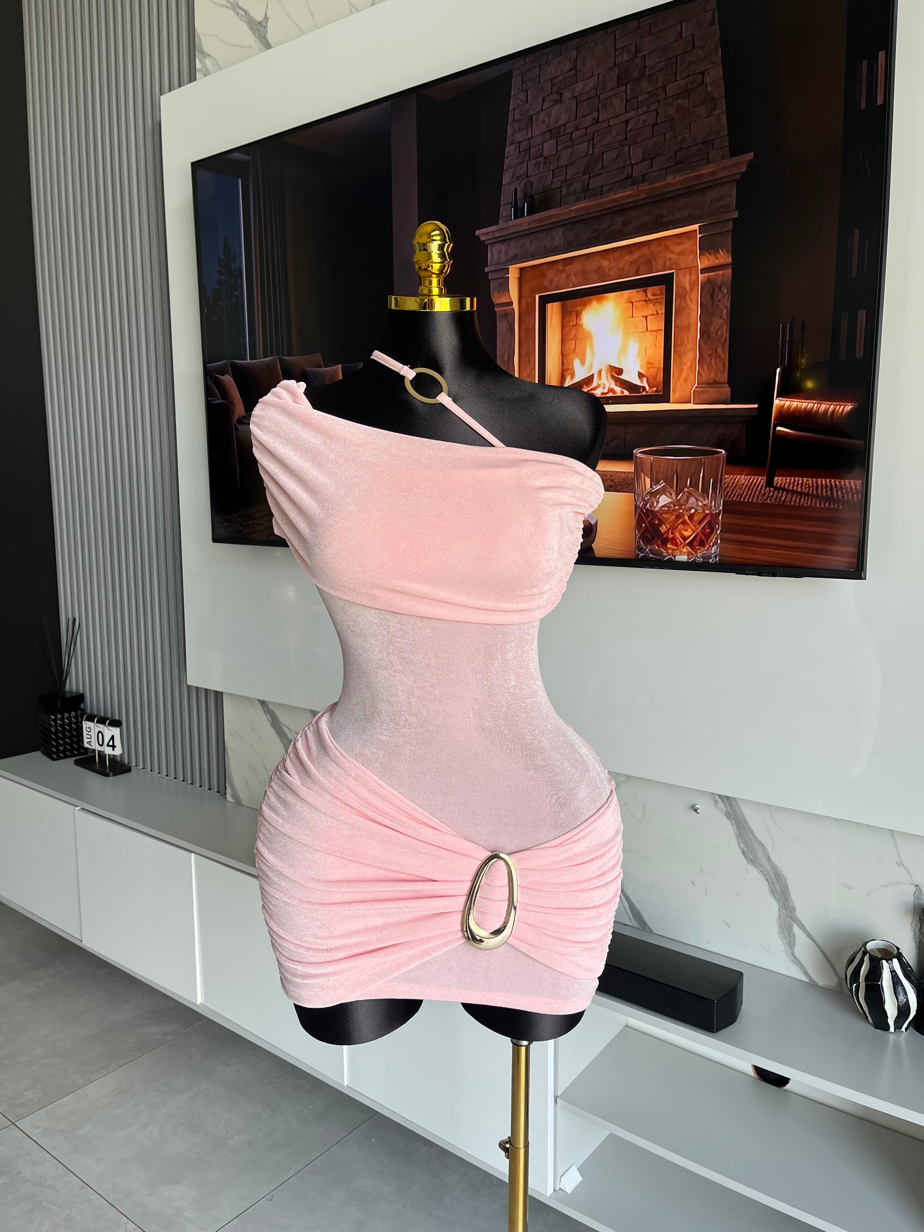Kadie Cut-Out Ring Mini Dress