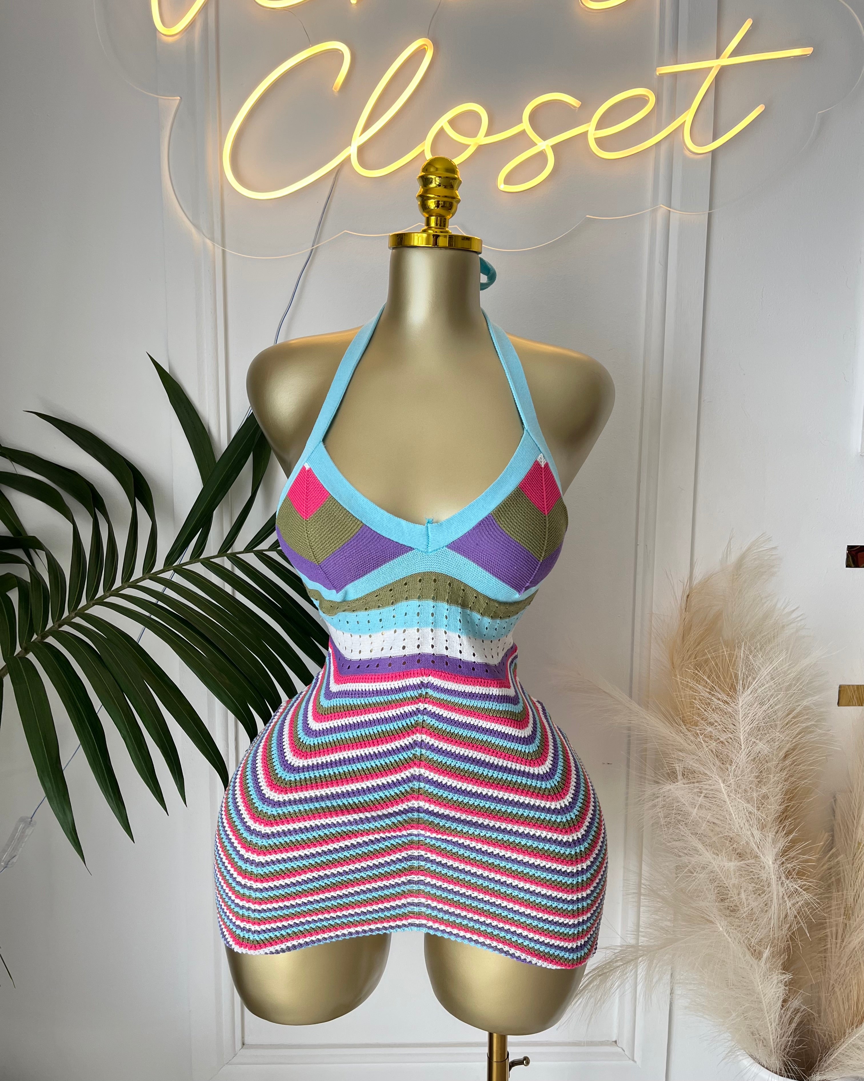 Couture Crochet Mini Dress
