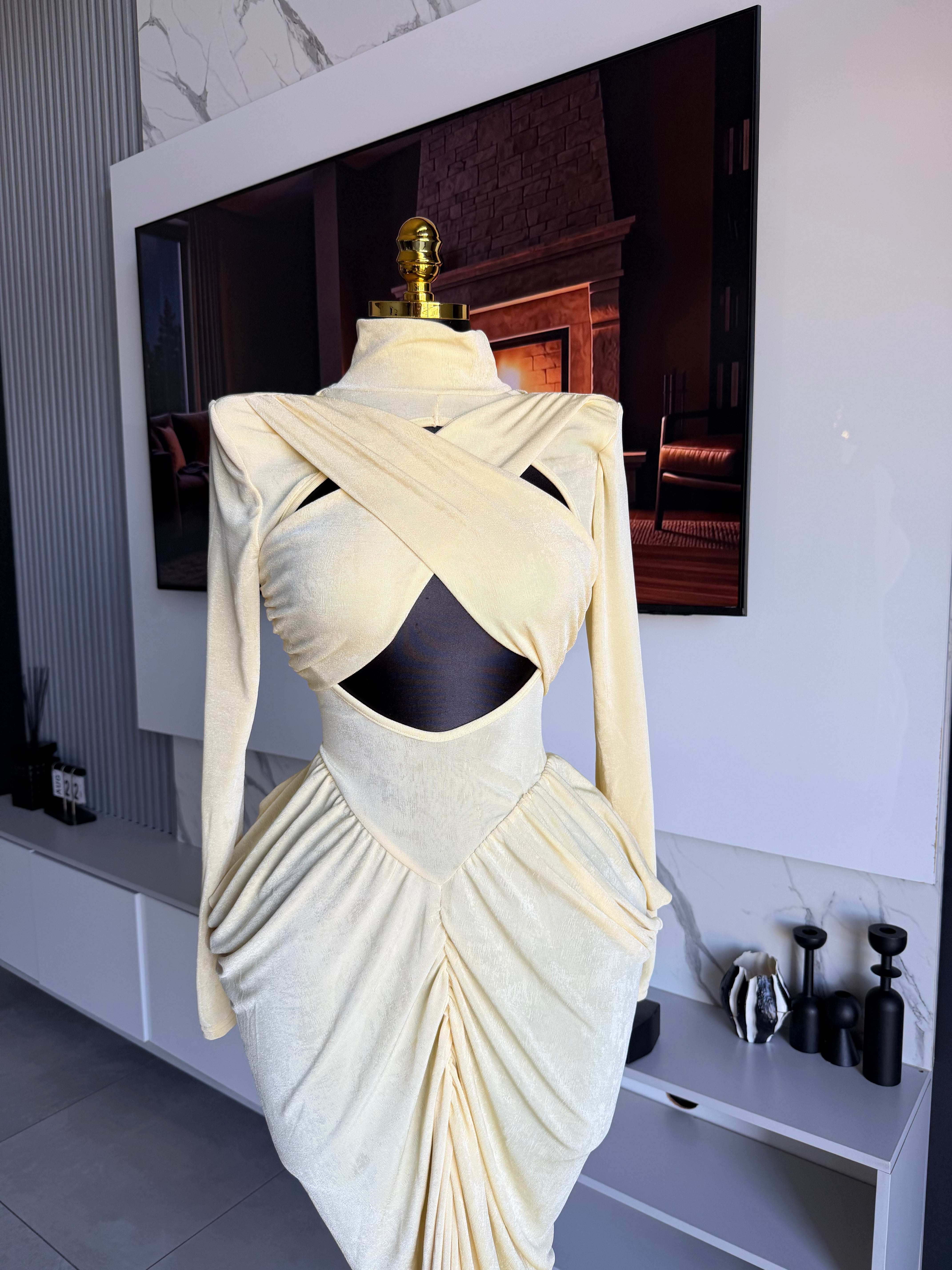 Limoné Ruched Cutout Maxi Dress
