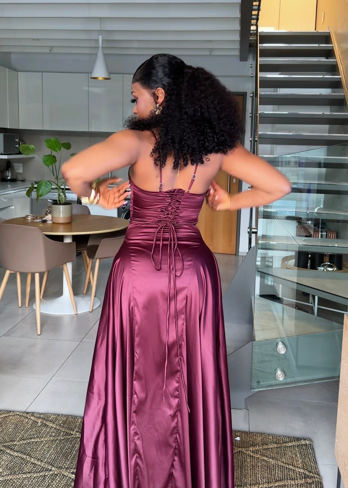 Vivienne Satin Corset Maxi Dress