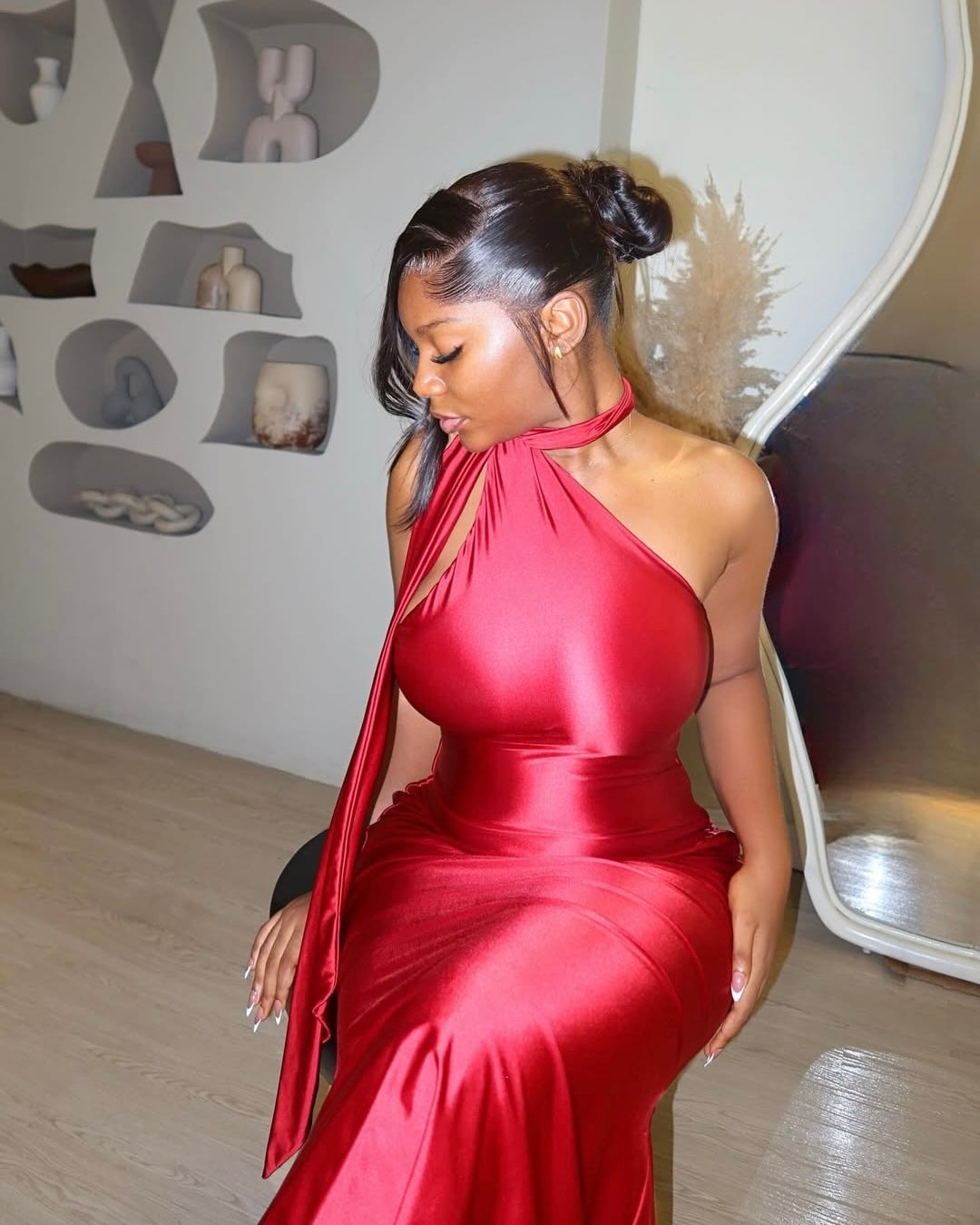 Reign Satin One Midi Dress