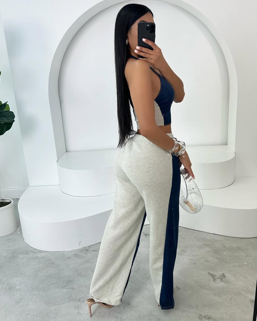 Monroe Two-Tone Denim Set