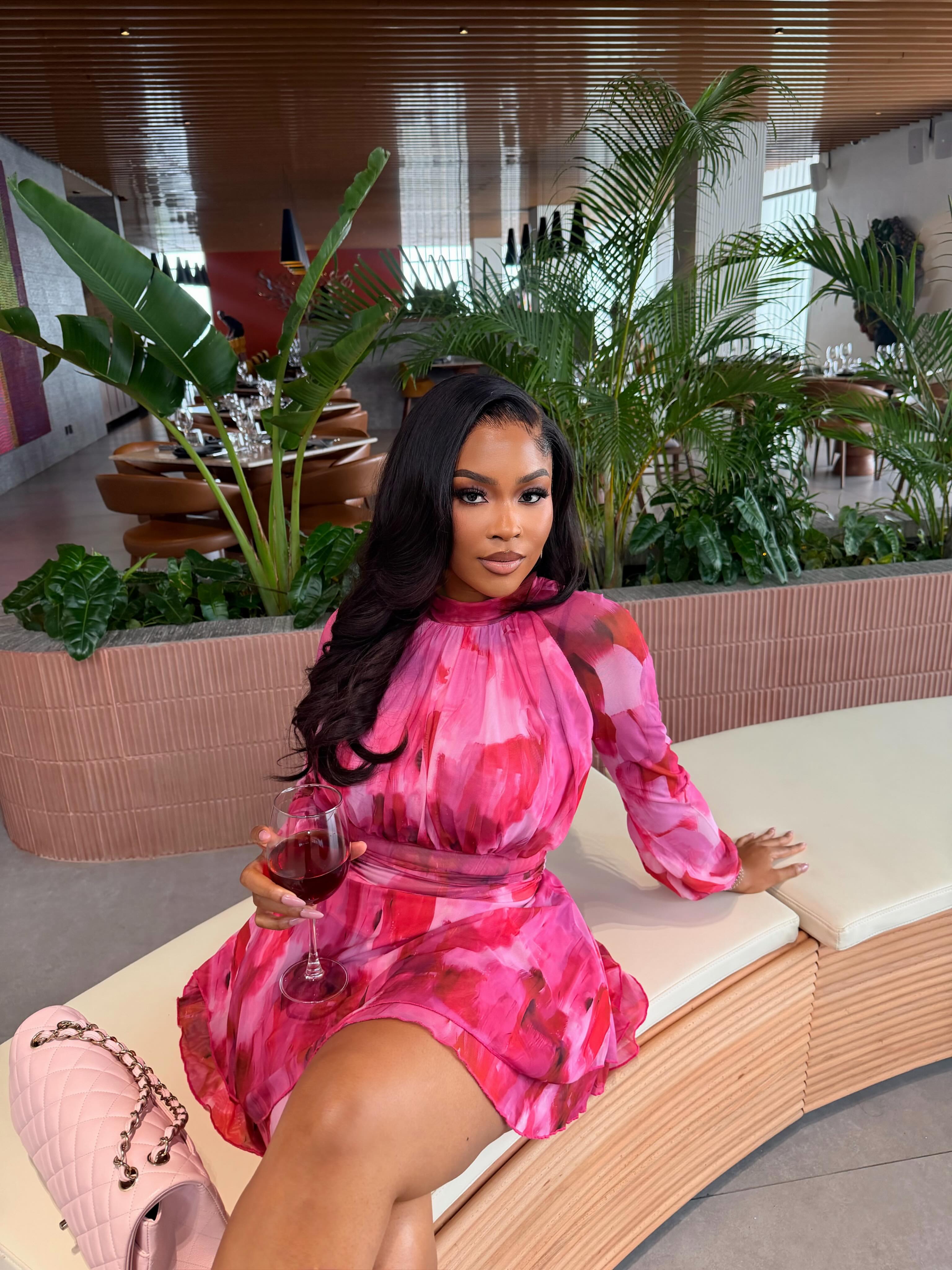 Dahlia Pink Mini Dress