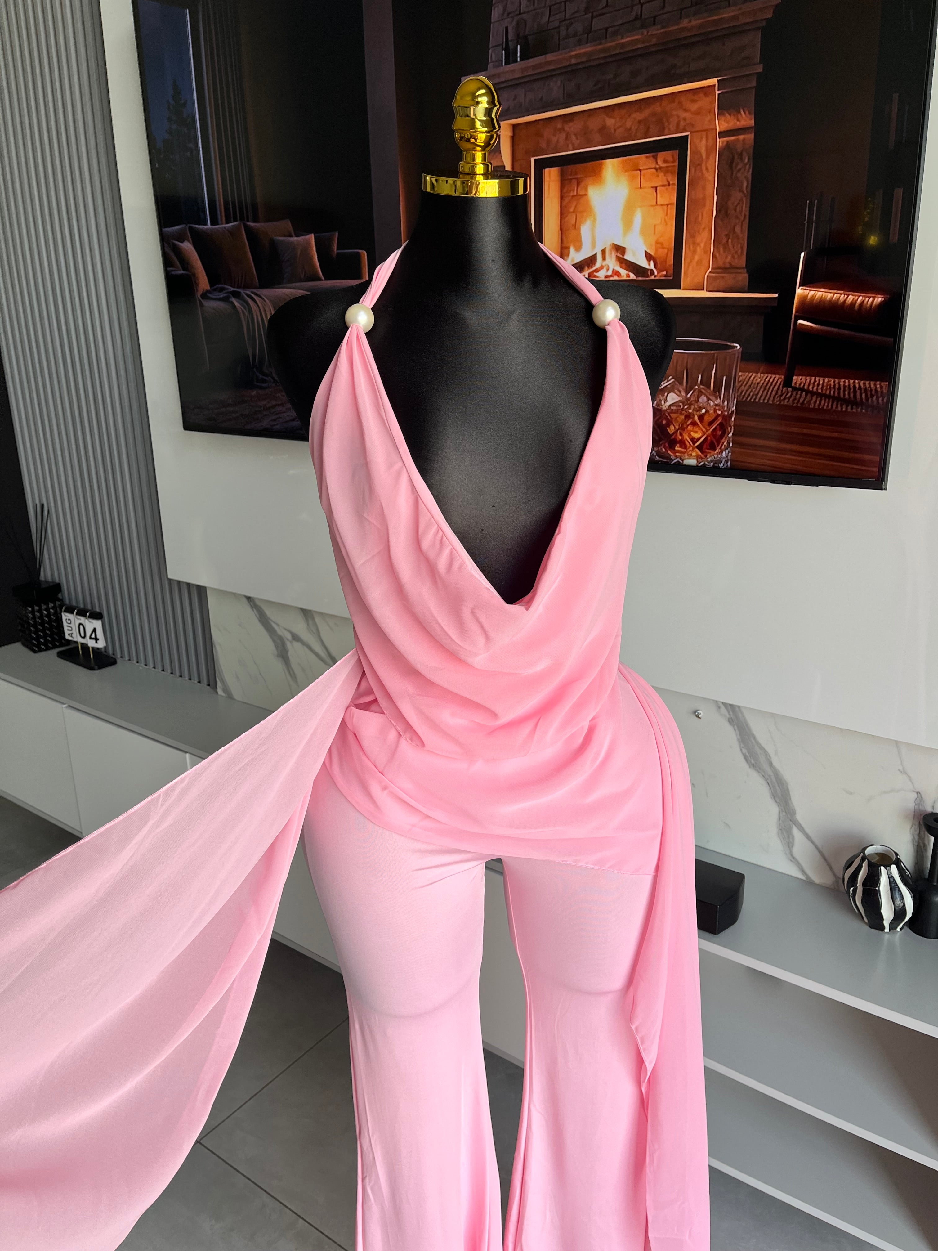 Amy Draped Wide Leg Jumpsuit