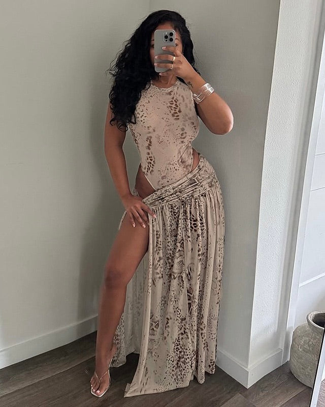 Hailey Printed Maxi Set