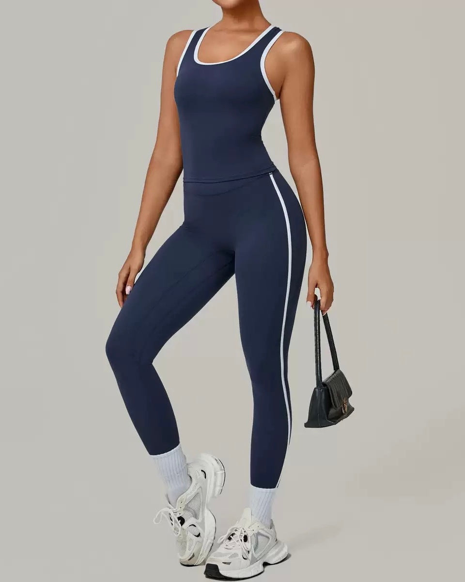 Lizel Sporty Contrast Trim Pant Set