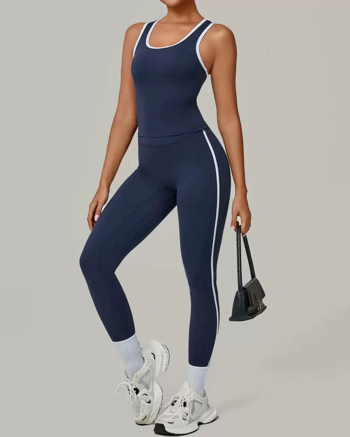Lizel Sporty Contrast Trim Pant Set