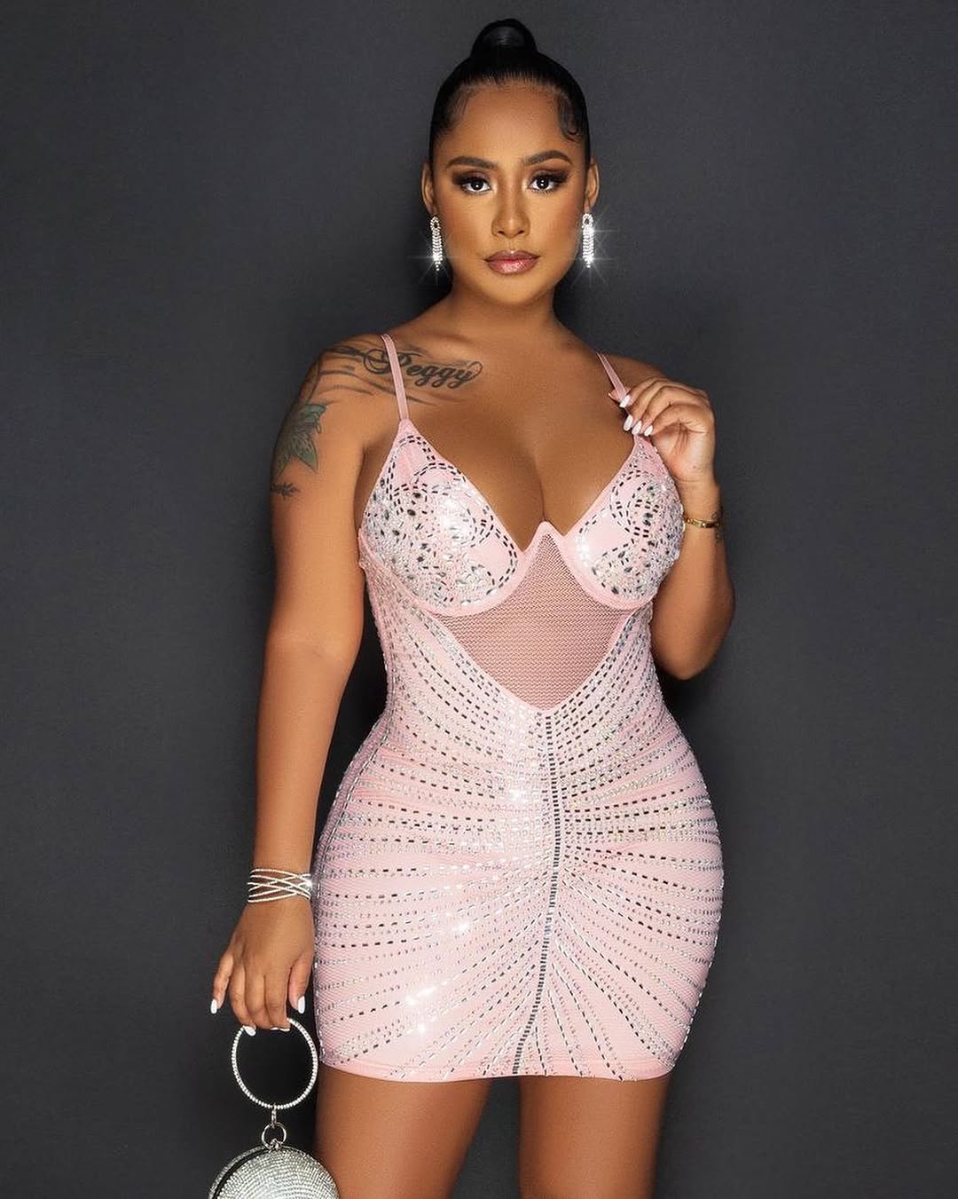 Bring The Drama Embellished Mini Dress