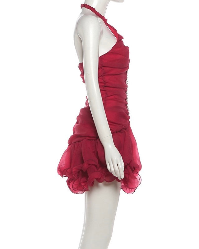 Spicy Ruffle Mini Dress