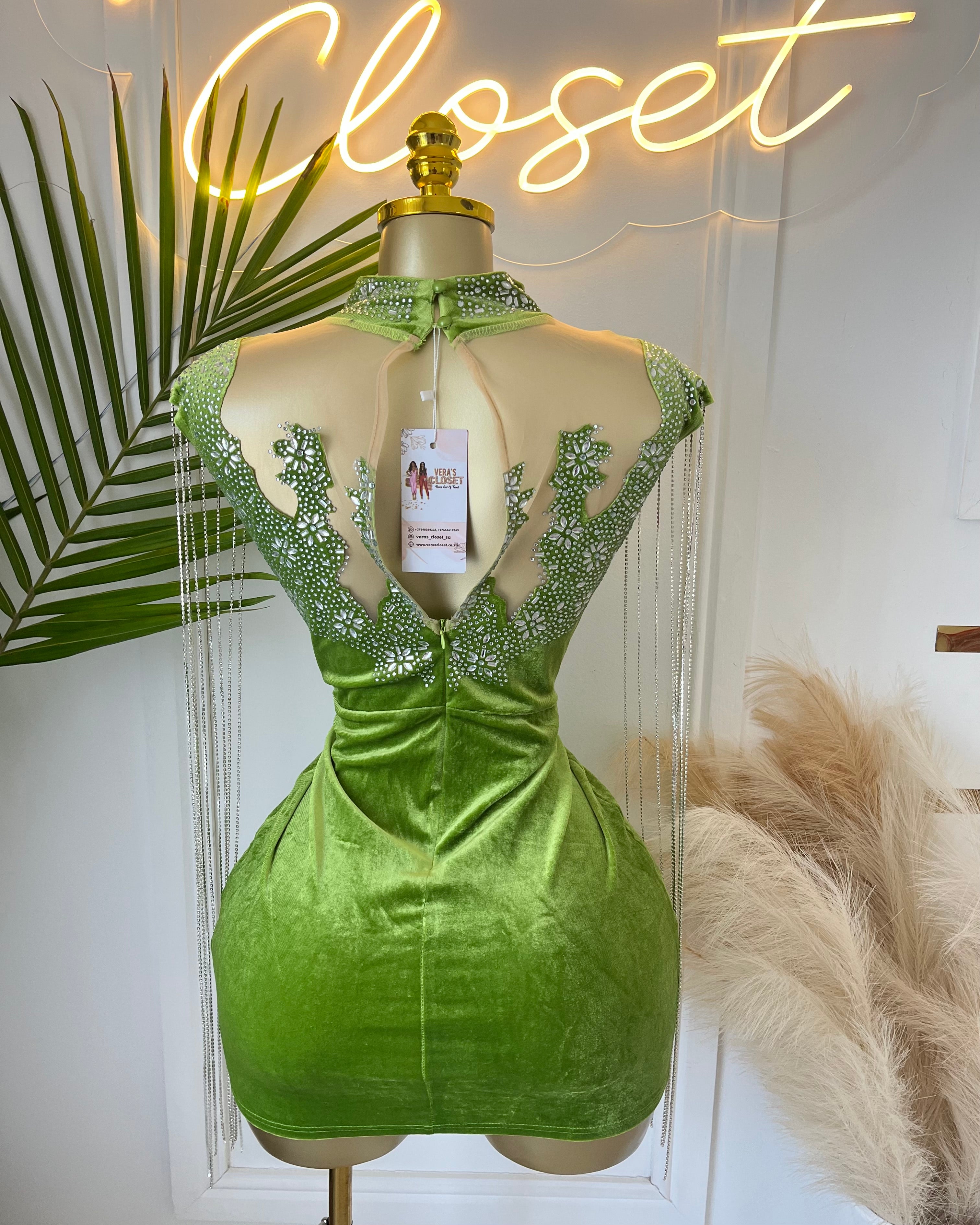 Eara Embellished Mini Dress