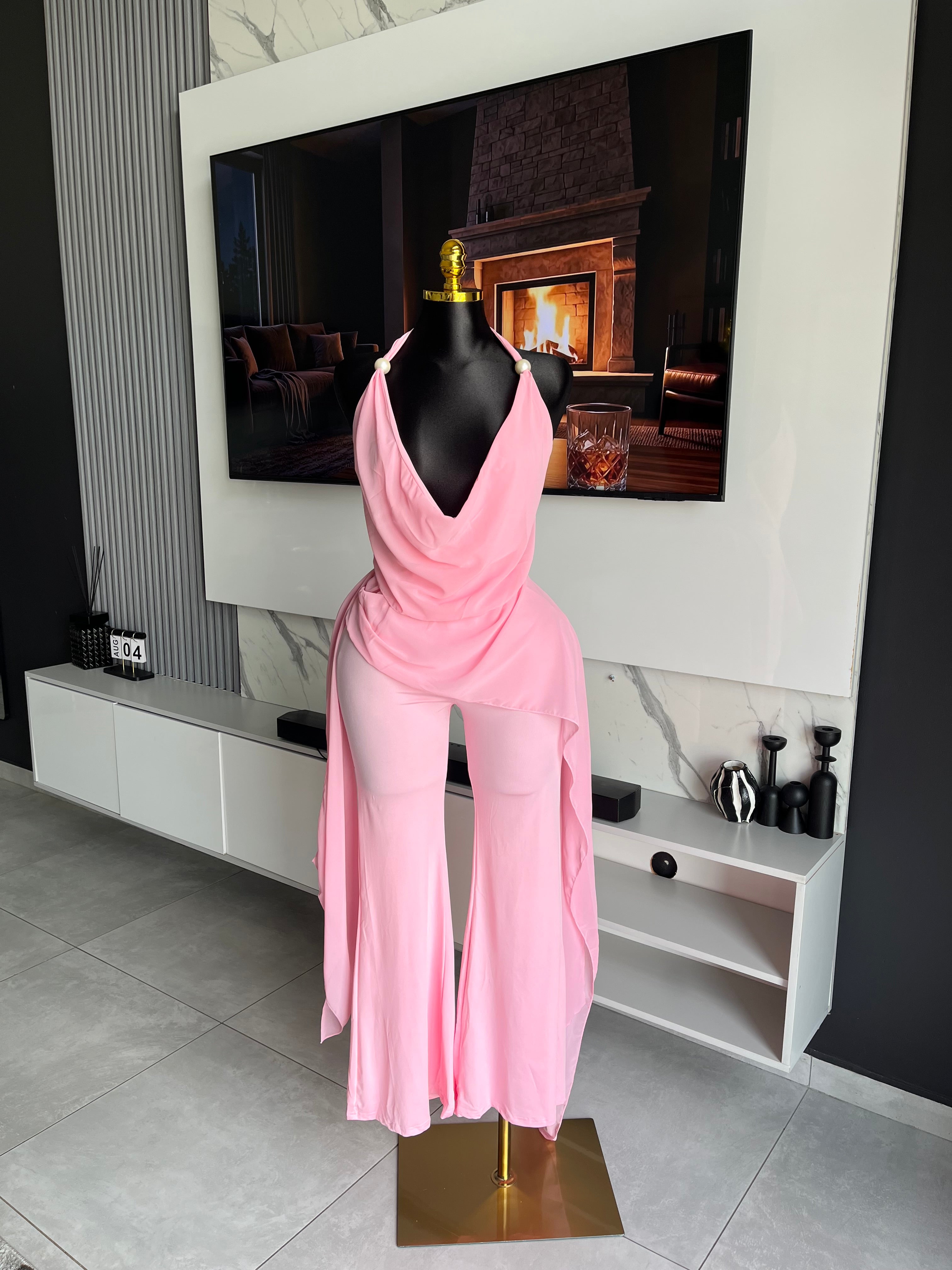 Amy Draped Wide Leg Jumpsuit