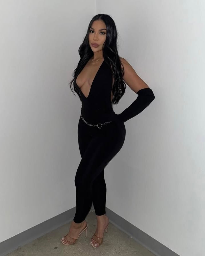 Legacy Plunge Jumpsuit with Gloves