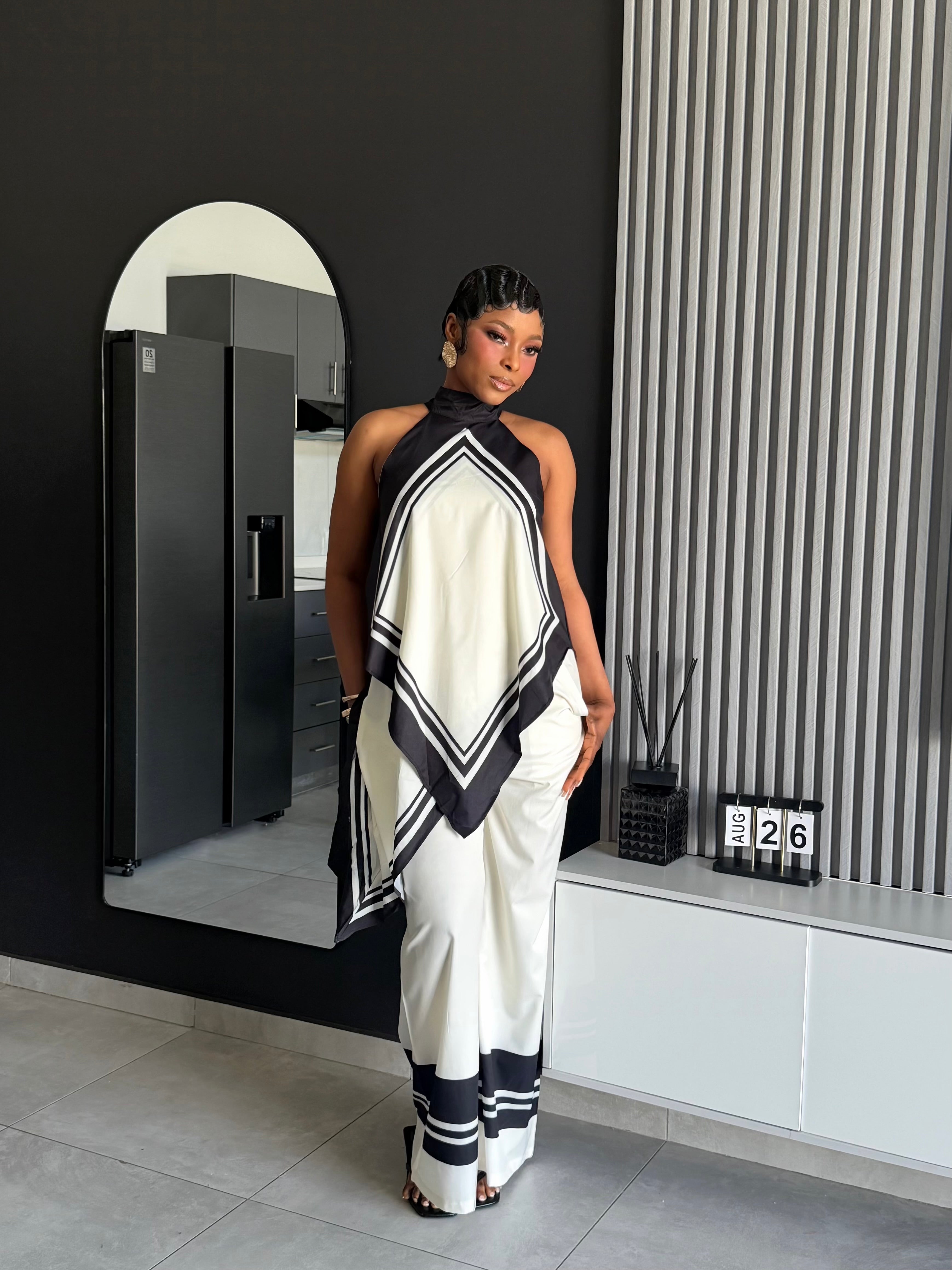 Monique Scarf Halter Pant Set