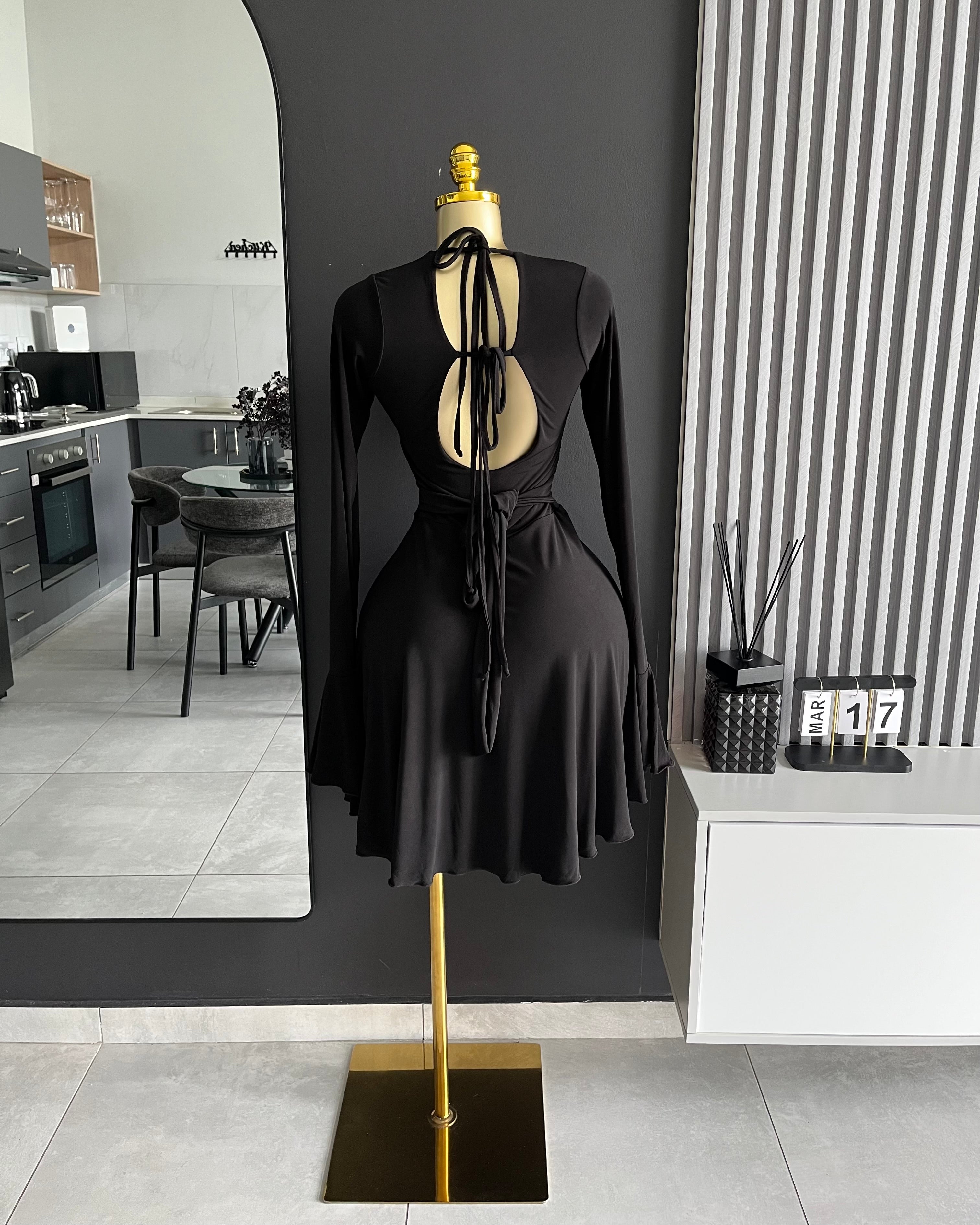 Grace Black Mini Dress