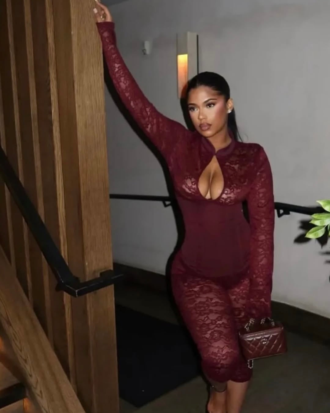 Steph Lace Corset Jumpsuit