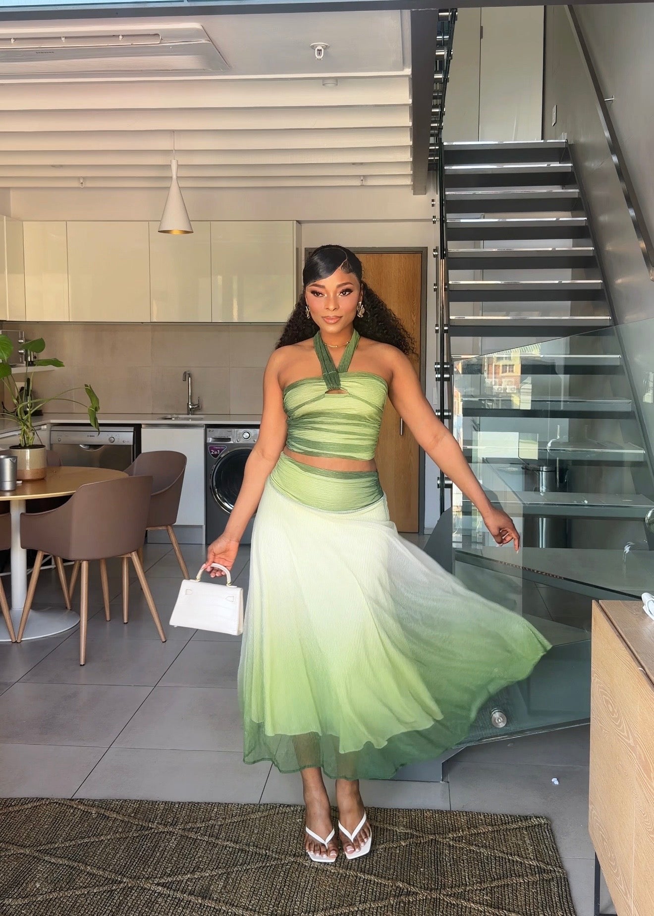 Marisol Ivory Two-Piece Maxi Set