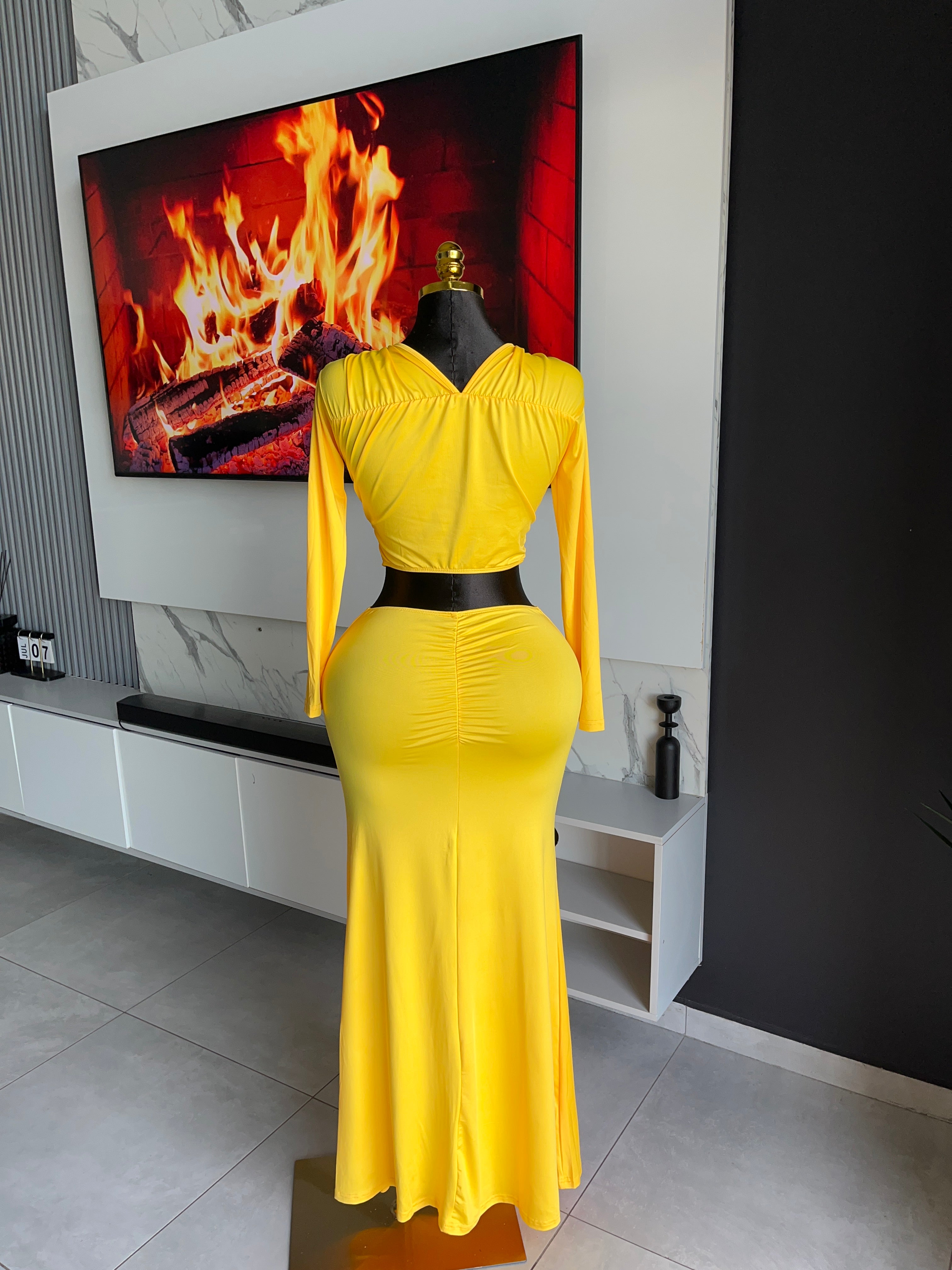 Deja Twist-Front Maxi Two-Piece Set