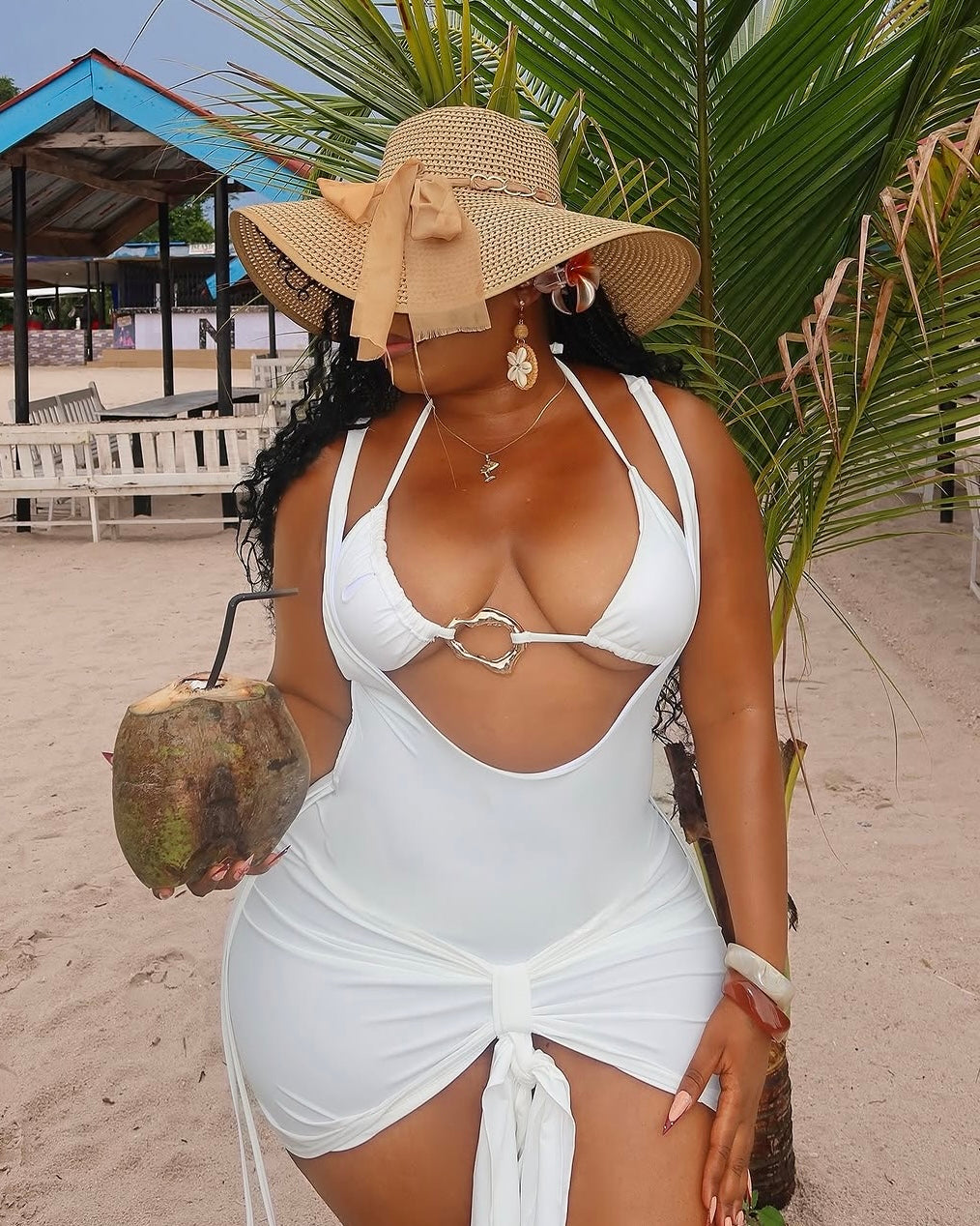 Sorelle Cut-Out Mini Skirt Set