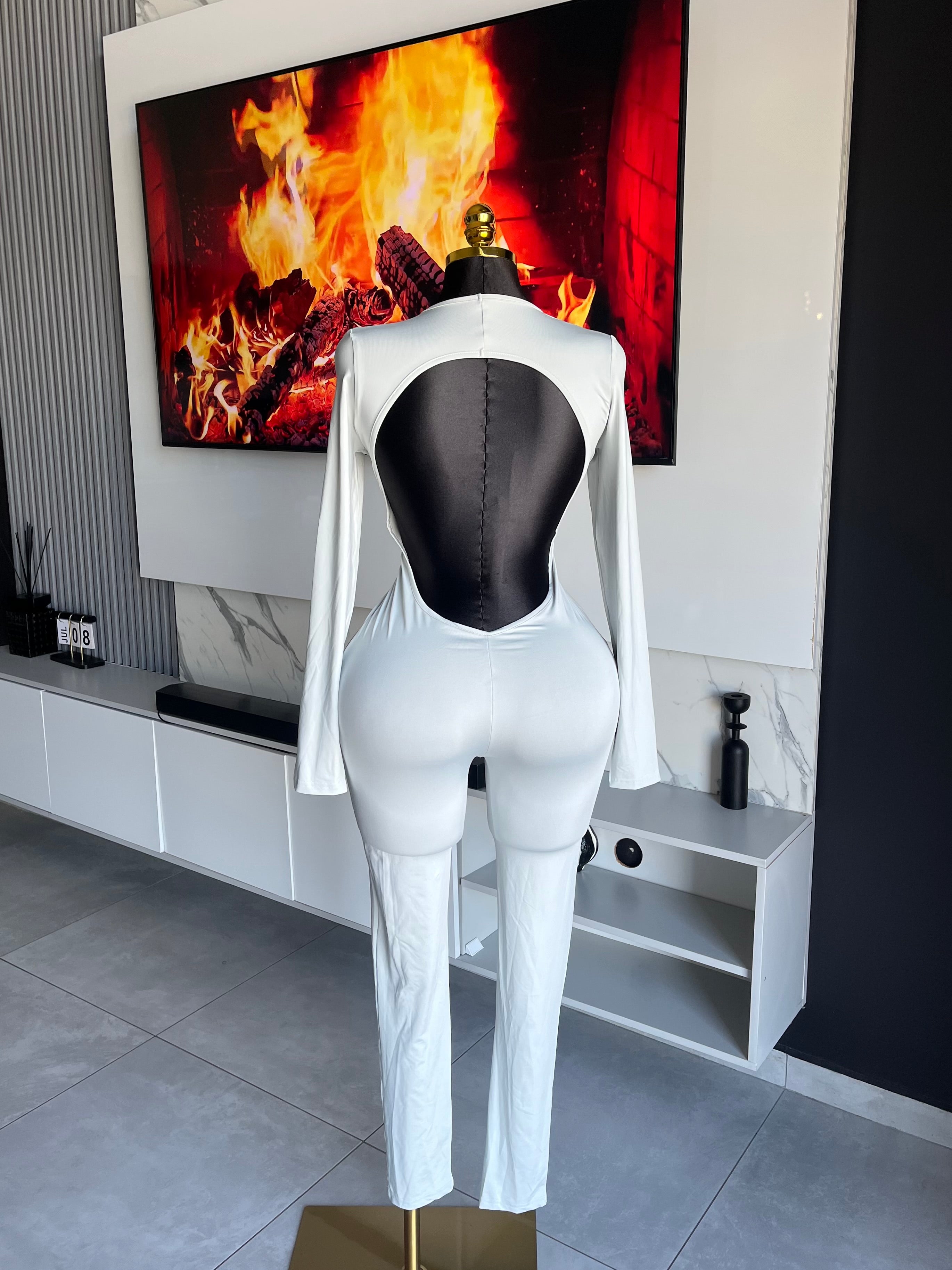 Brie Deep Plunge Jumpsuit