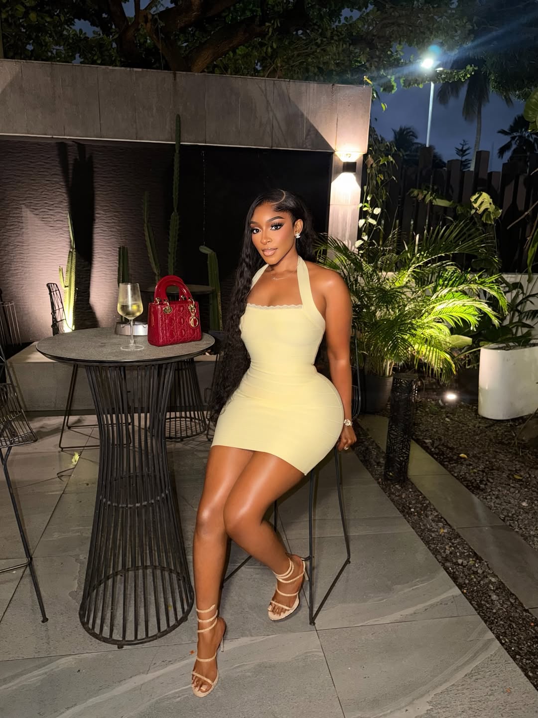 Sorella Bandage Halter Mini Dress