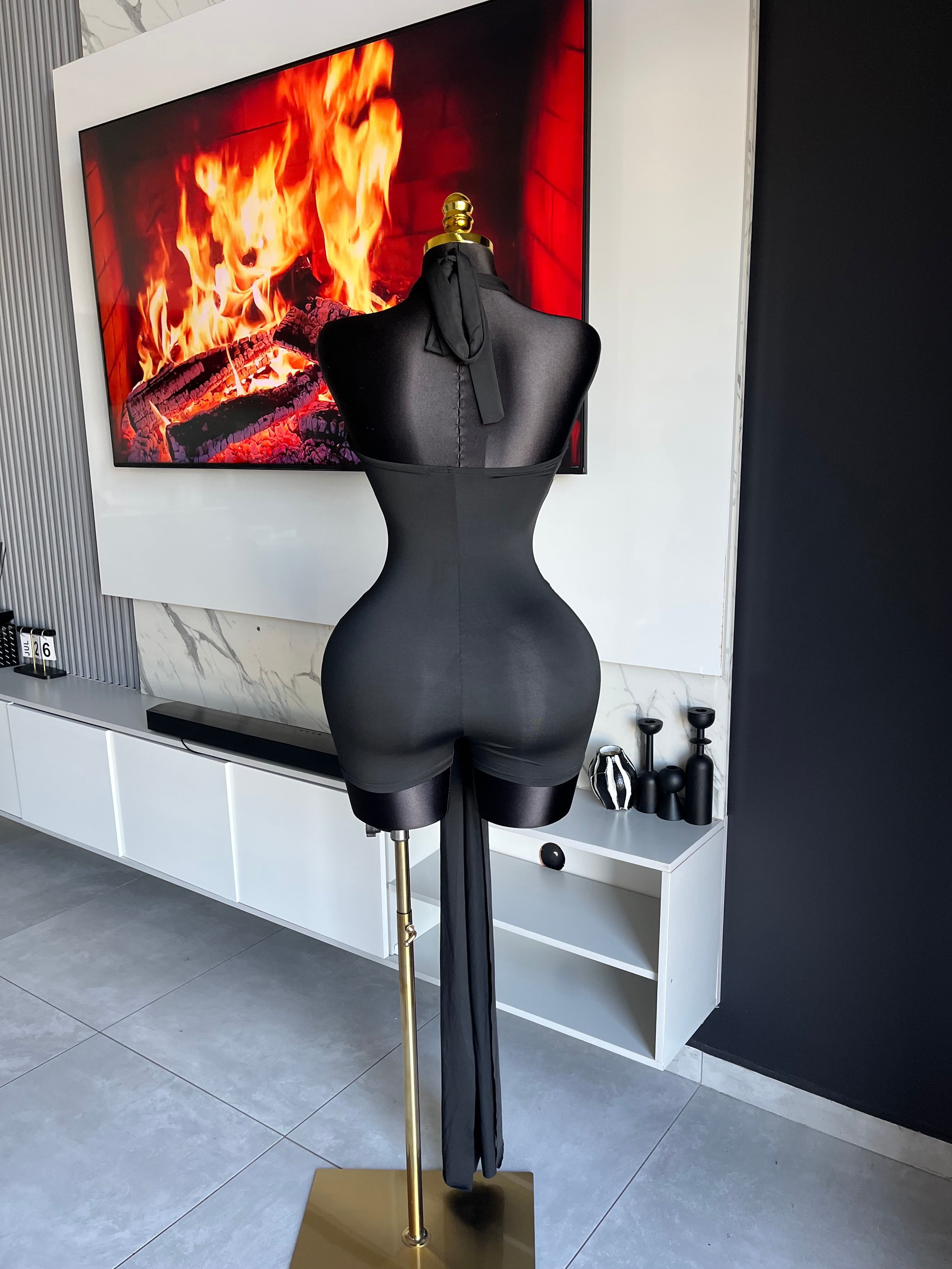 Oralee Halter Drape Romper
