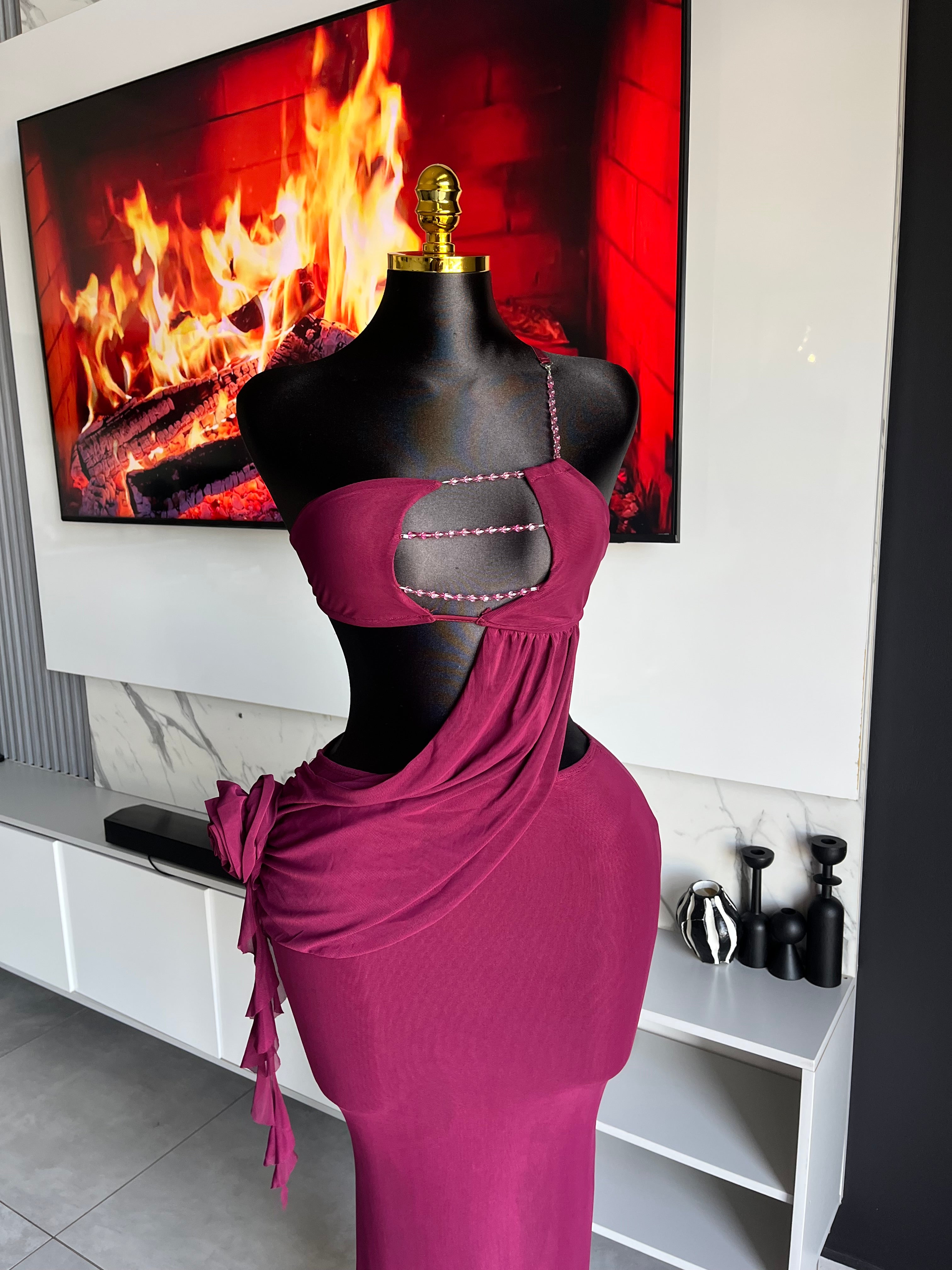 Soliel Draped Maxi Dress