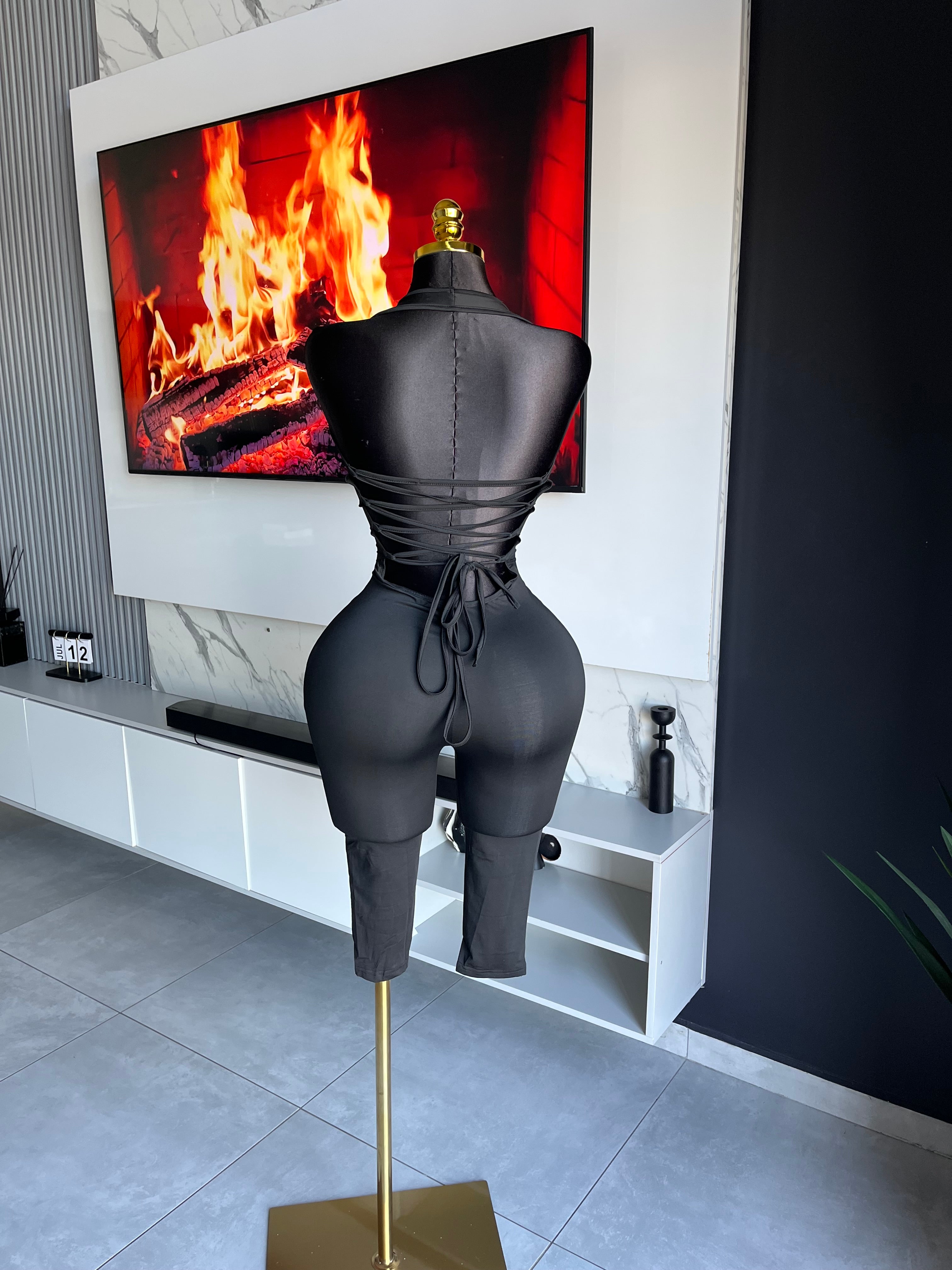 Richie Lace-Up Capri Jumpsuit