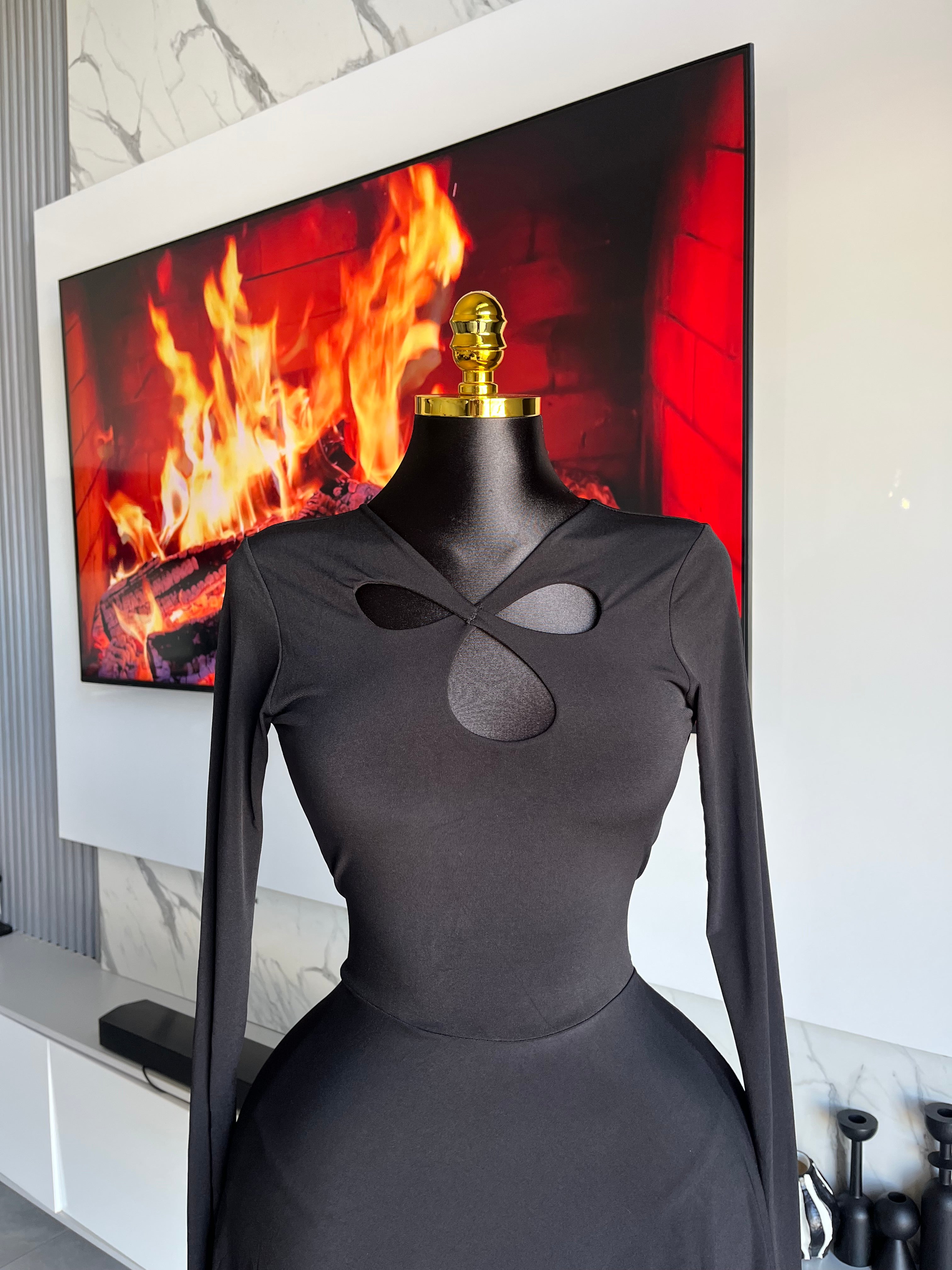 Grace Black Mini Dress