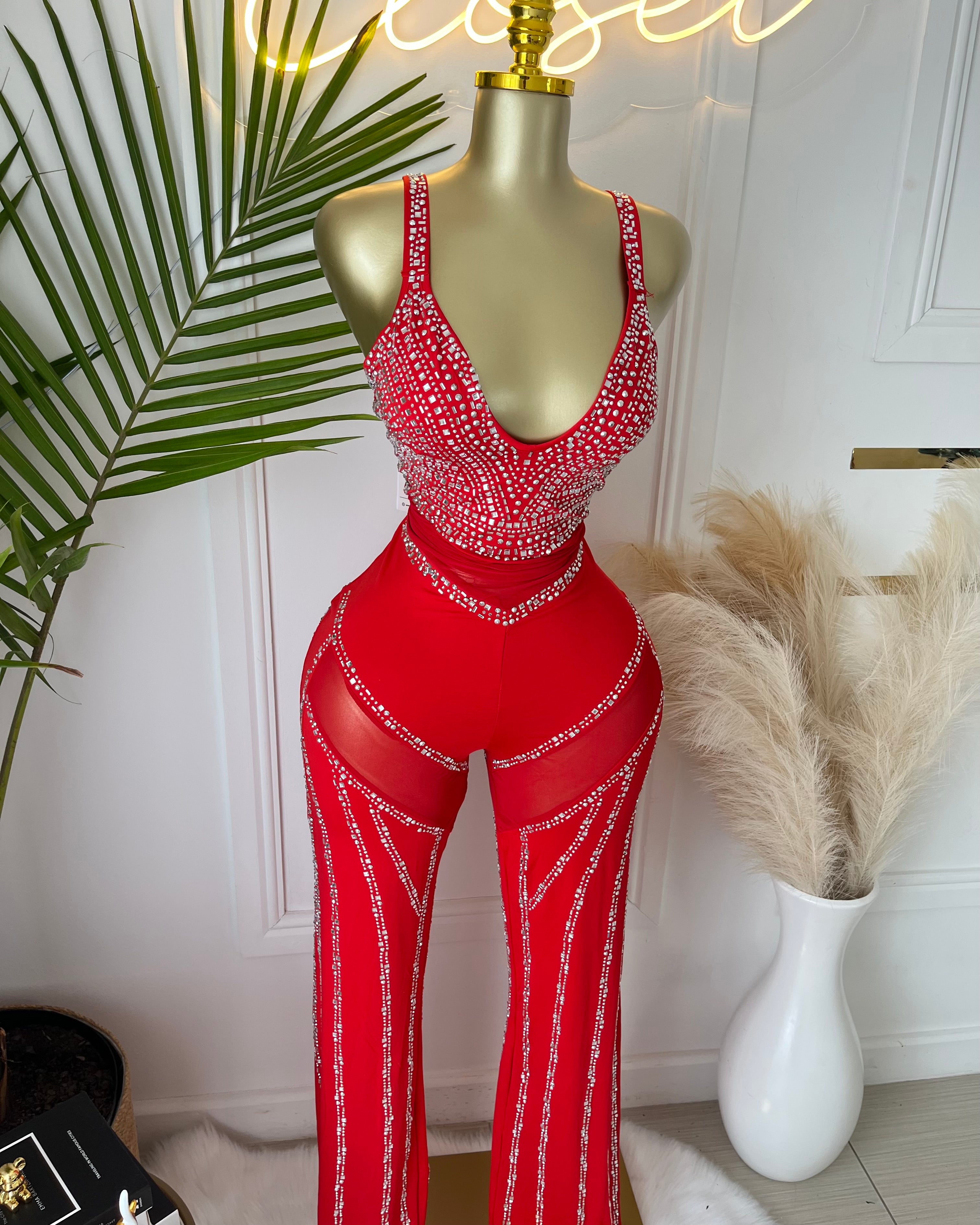 Philly Mesh Rhinestone Jumpsuit