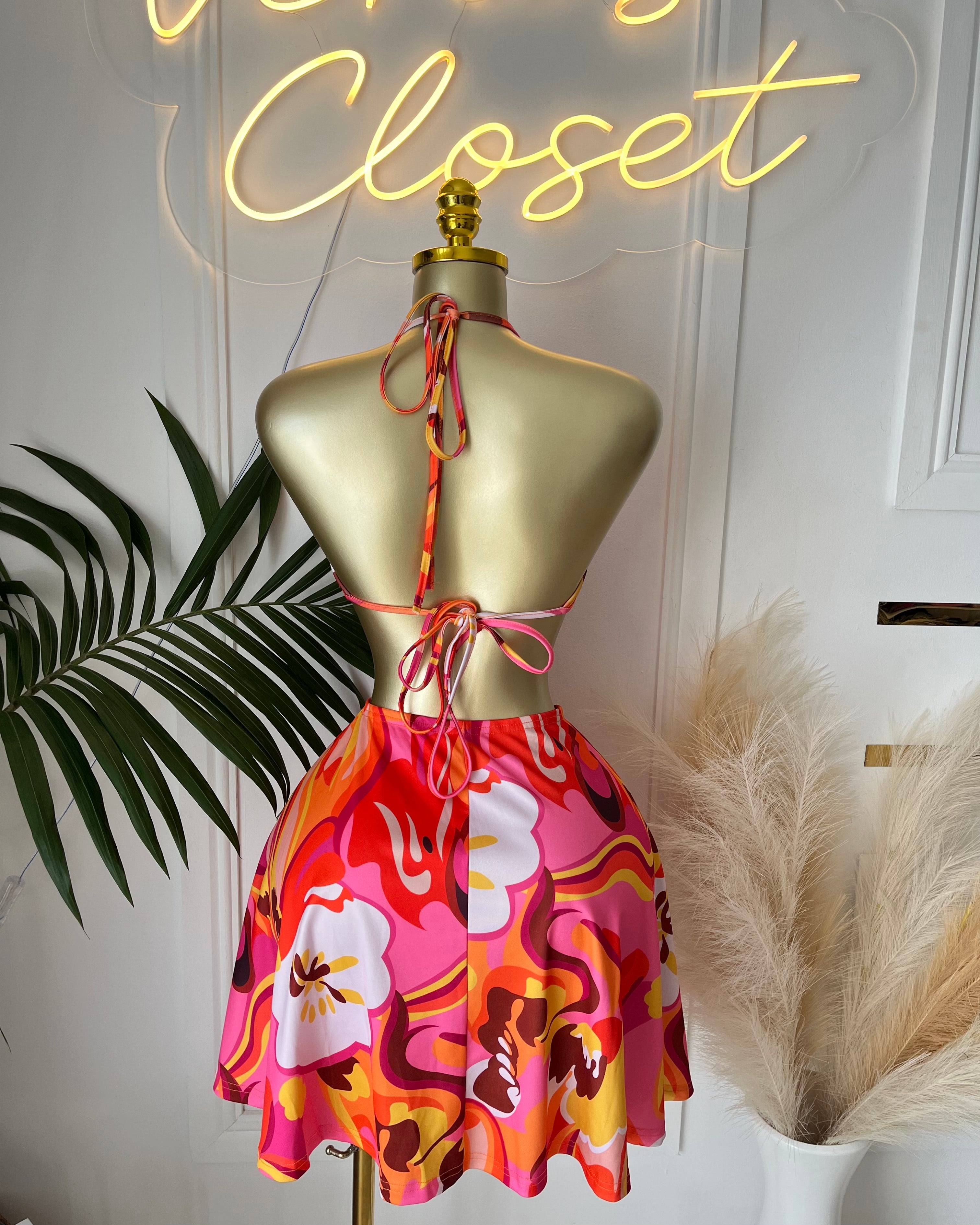 The Solana Halter Mini Dress