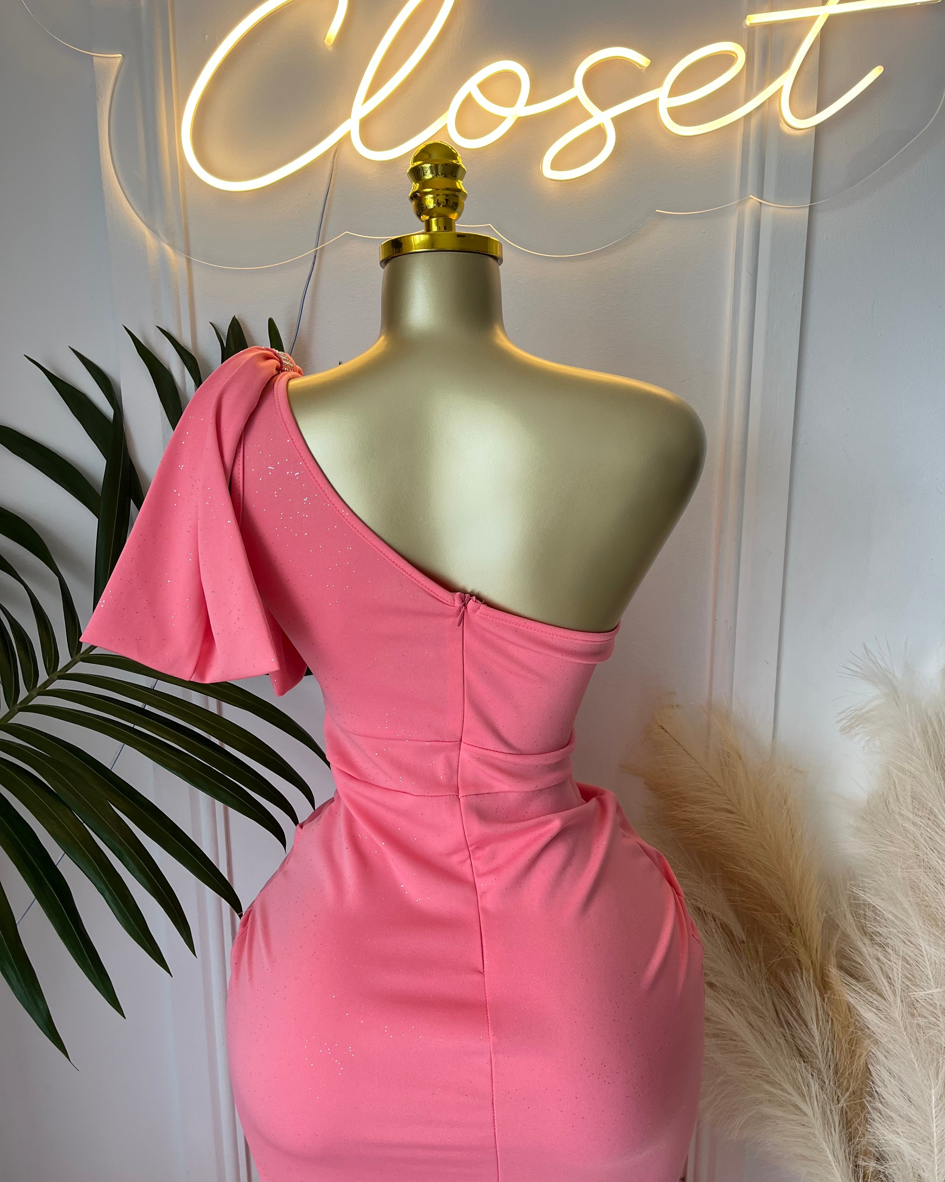 The Aria Draped Slit Gown
