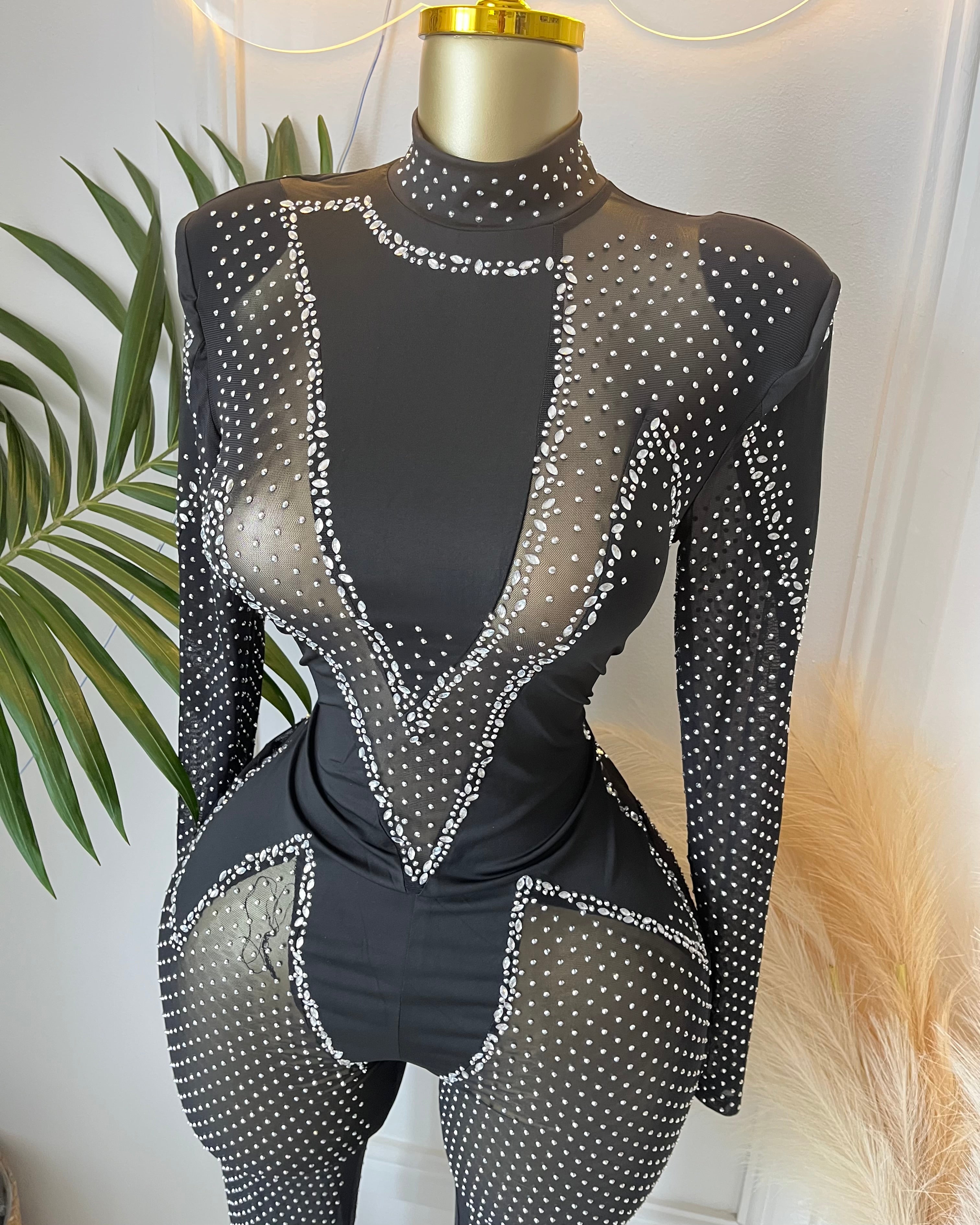 Galaxy Rhinestone Jumpsuit