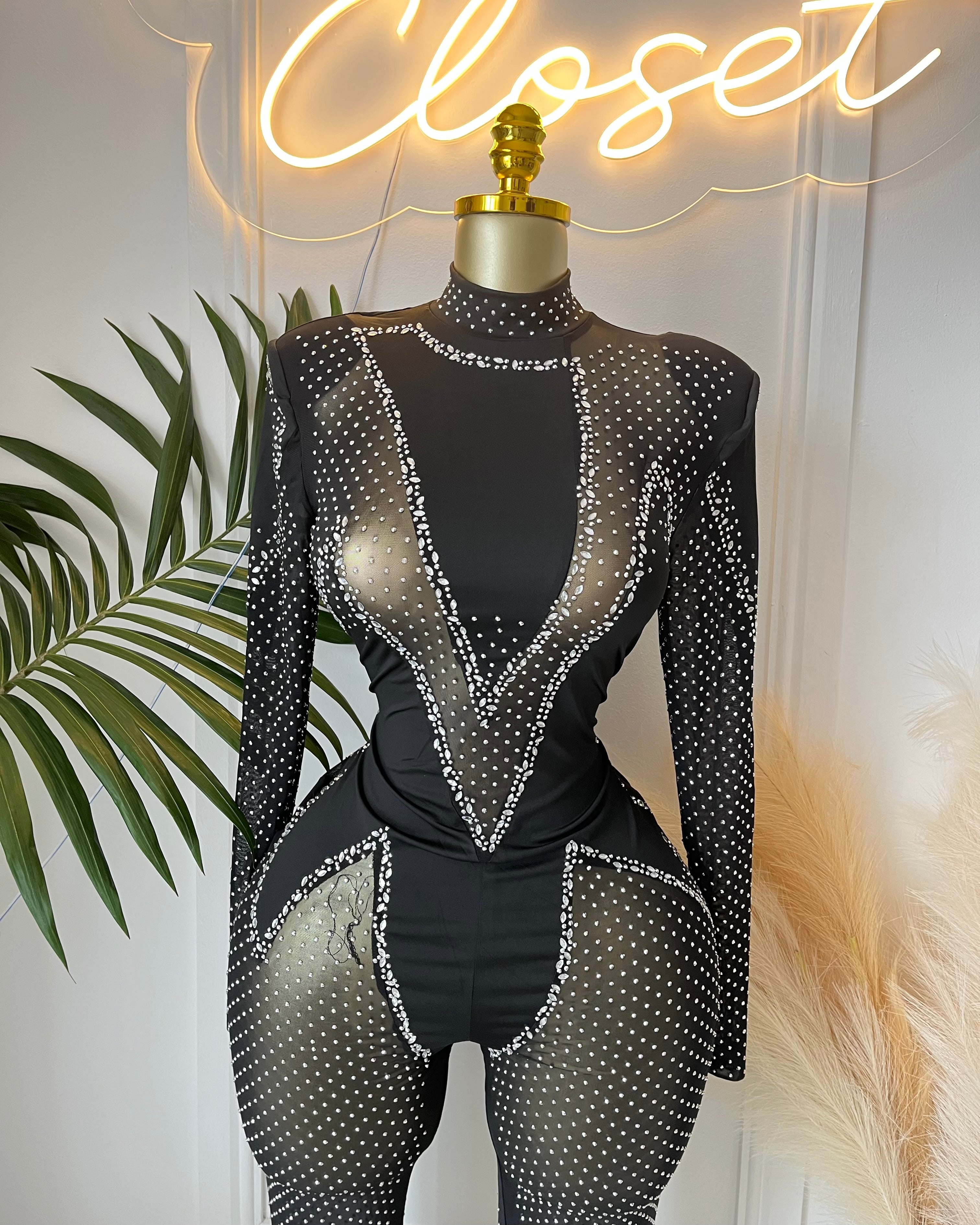 Galaxy Rhinestone Jumpsuit