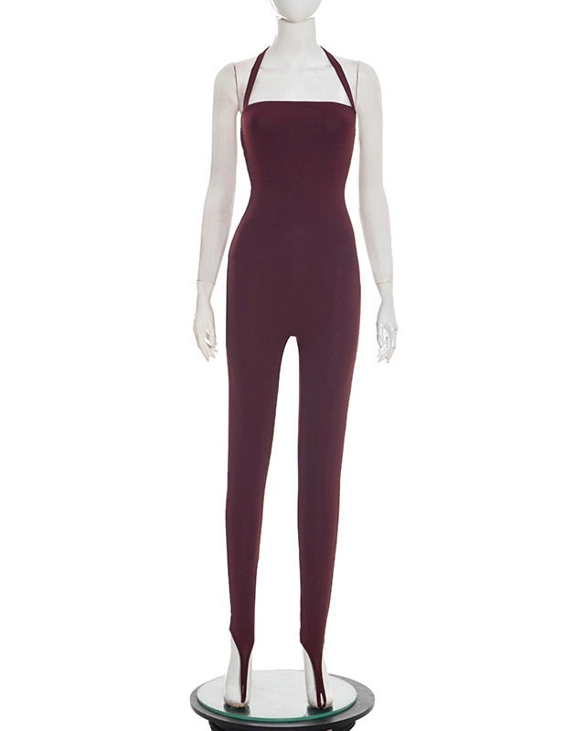Nichole Burgundy Sculpting Jumpsuit