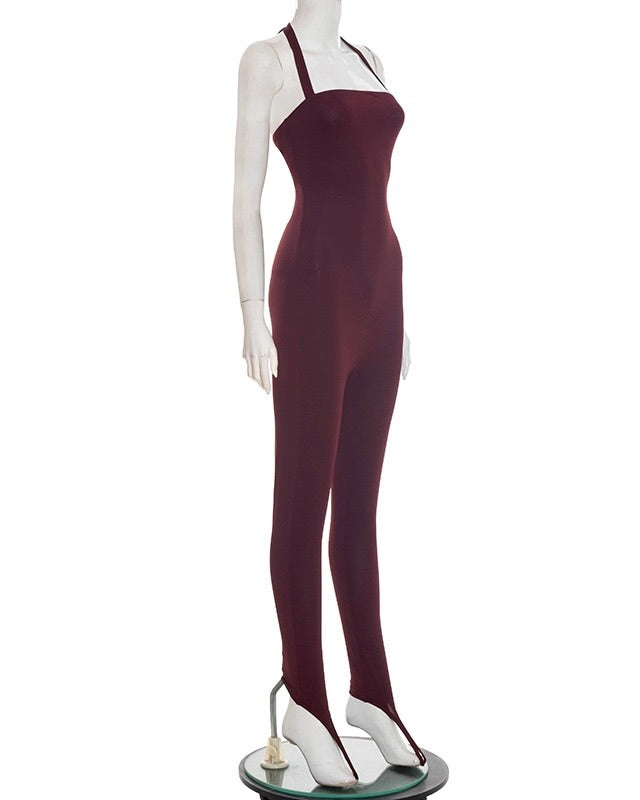 Nichole Burgundy Sculpting Jumpsuit