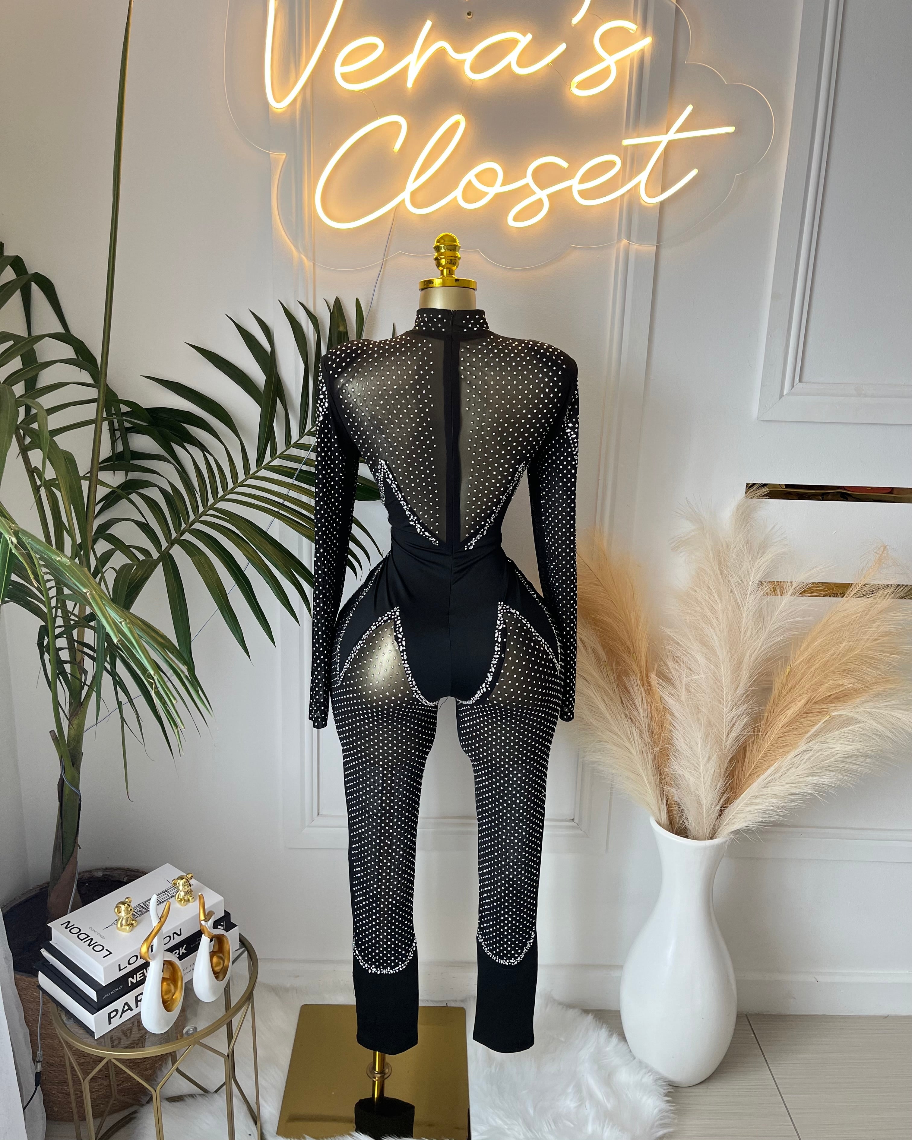Galaxy Rhinestone Jumpsuit